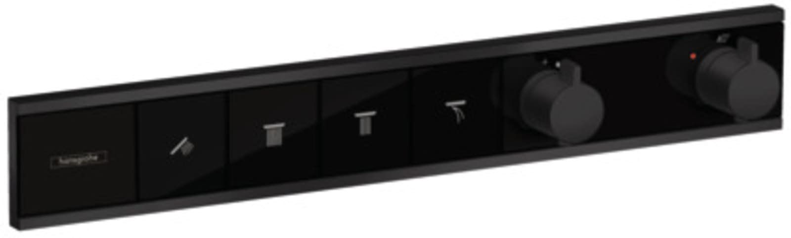 Hansgrohe, Douchethermostaat afbouwdeel, Rainselect, 4 functies, mat zwart