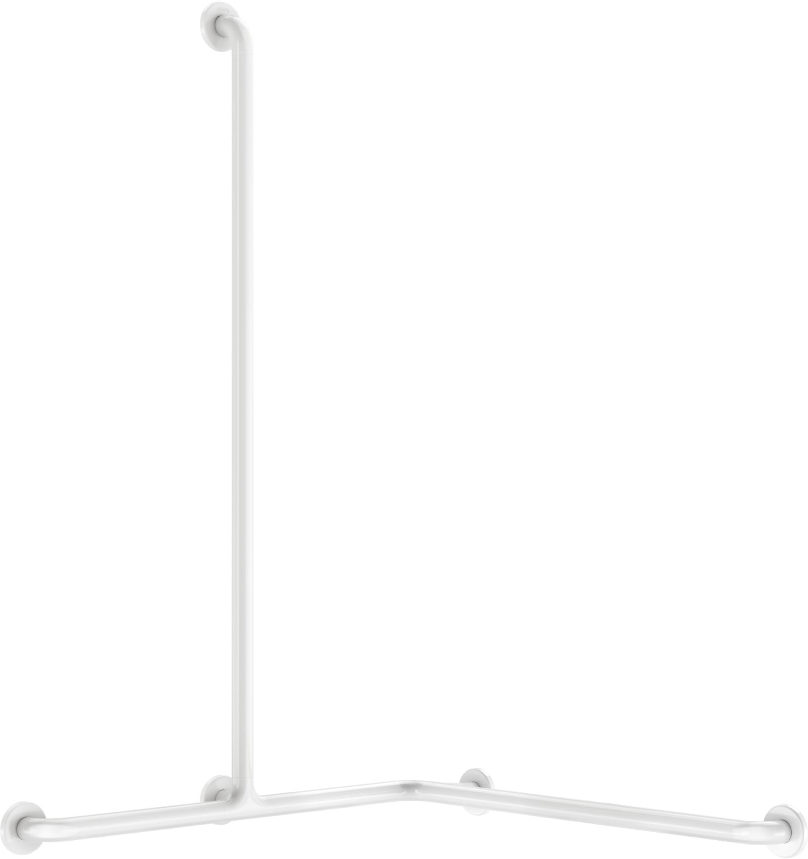 Delabie Greep + vertik. stang voor douchezitje Ø32 wit nylon