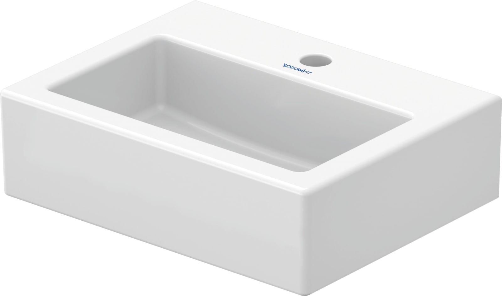 Duravit Vero Fonteintje 450 mm Wit Hoogglans, kraanvlak, aantal kraangaten per wasplaats: 1 – 0704450041