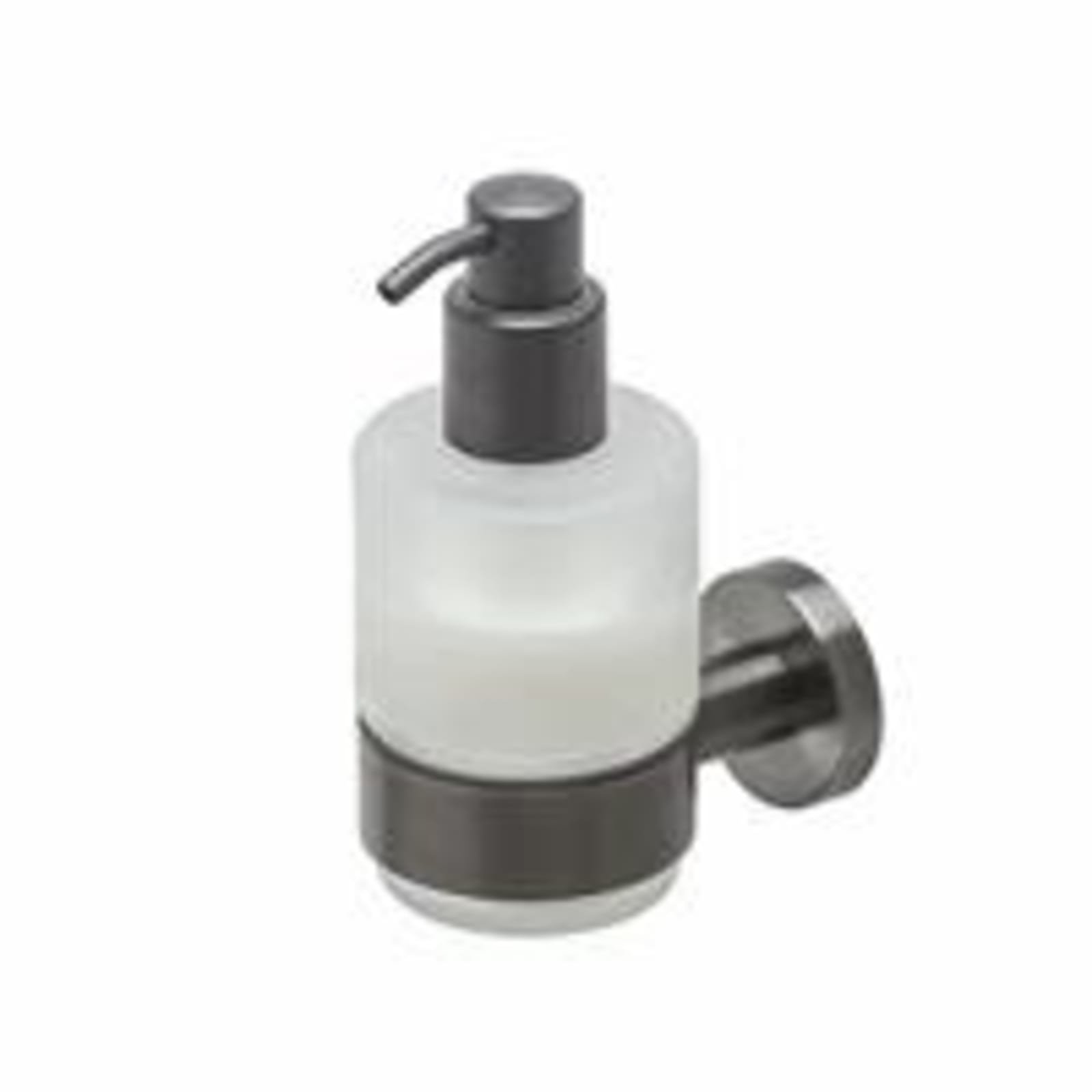 Geesa Nemox zeepdispenser 200 ml, zwart metaal geborsteld