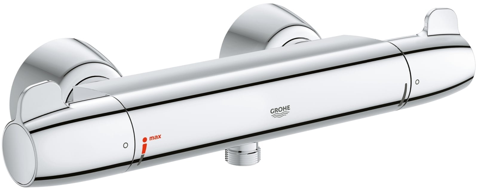 Grohe Grohtherm Special, Douchethermostaat, wand, tweegreeps, 2-gats, 150mm hart, met koppelingen, chroom (1000771720)