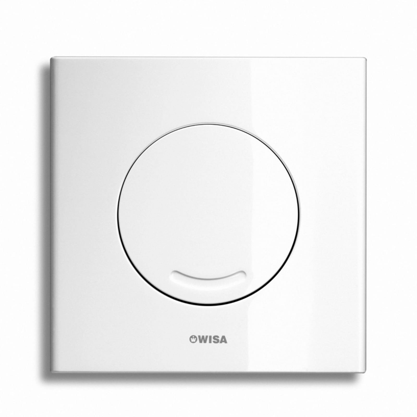 Wisa XS Argos, bedieningsplaat mechanisch, eenknops, kunststof, hxbxl 14x160x160mm, wit