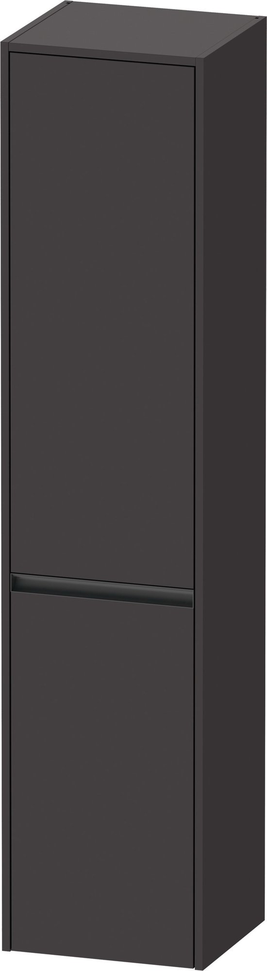 Duravit Ketho.2 Hoge kast, Grafiet Supermat, vierkant, aantal deuren: 2, tip-on technologie – K21329L80800000