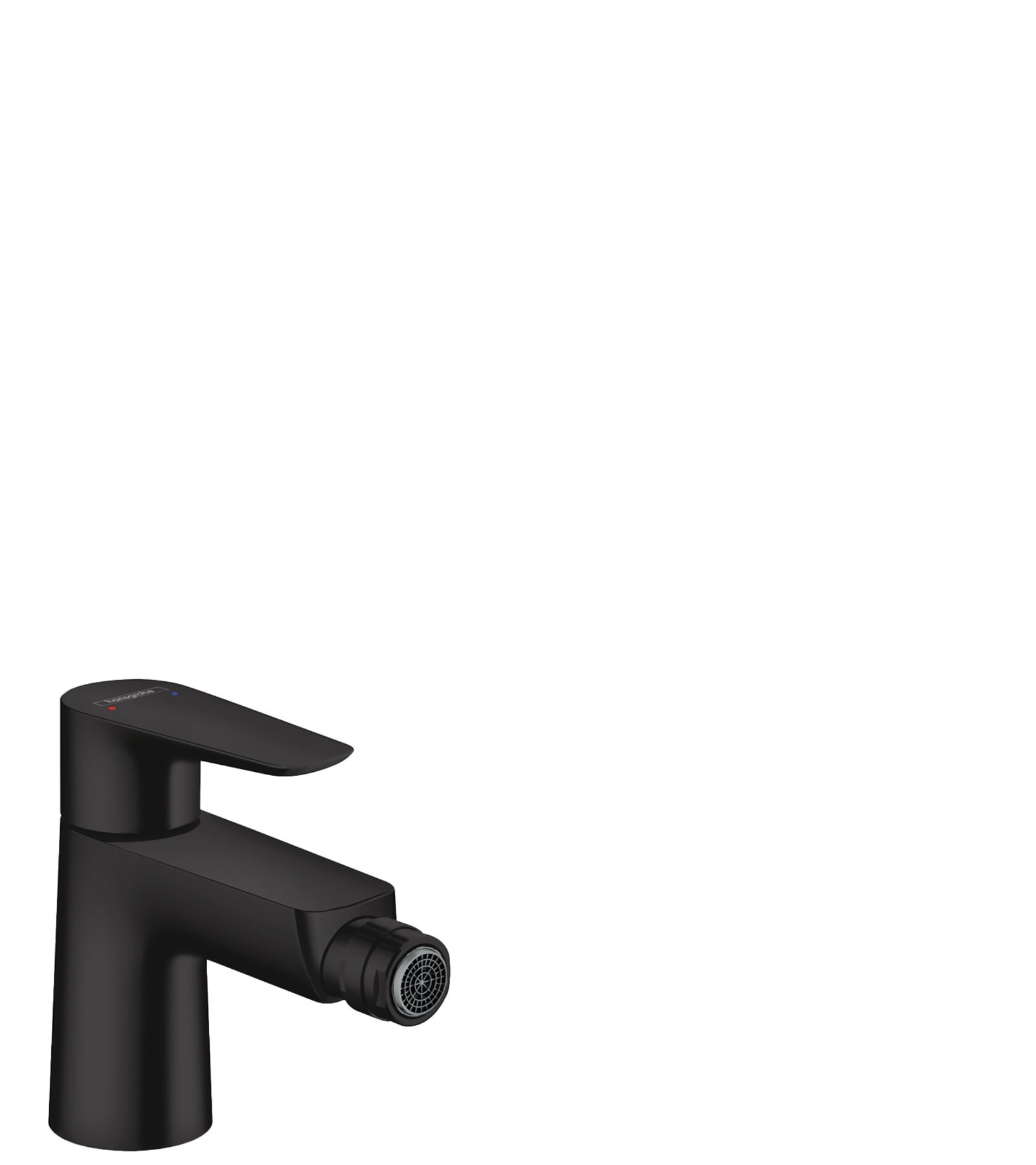 Hansgrohe Talis E, Bidetmengkraan, eengreeps, 1-gats, kogelgewricht, 116mm uitloop, 129mm hoogte, vast, mat zwart