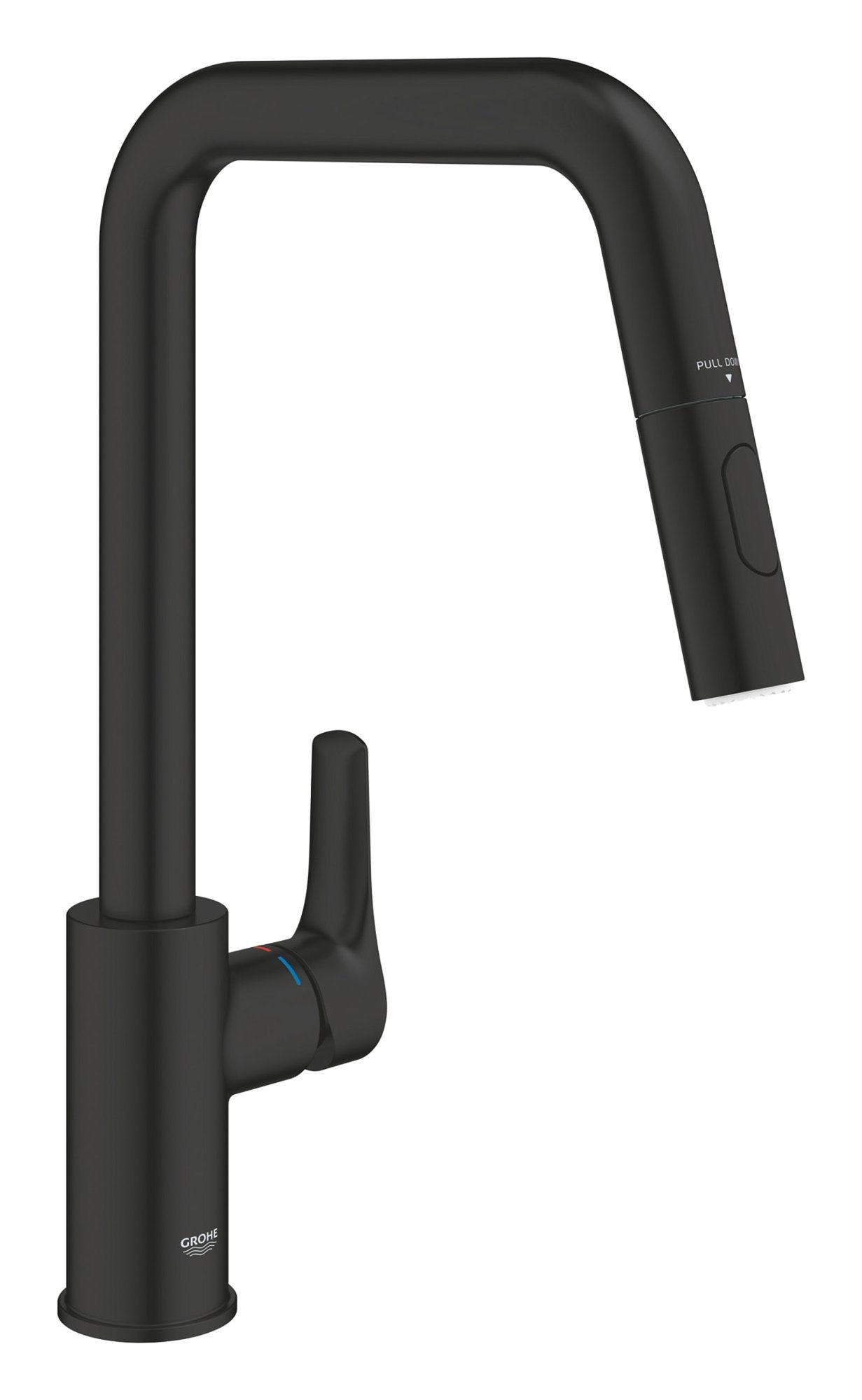 Grohe Eurosmart Keukenmengkraan Uittrekbare Dual Spray, Matte Black, Matte Black