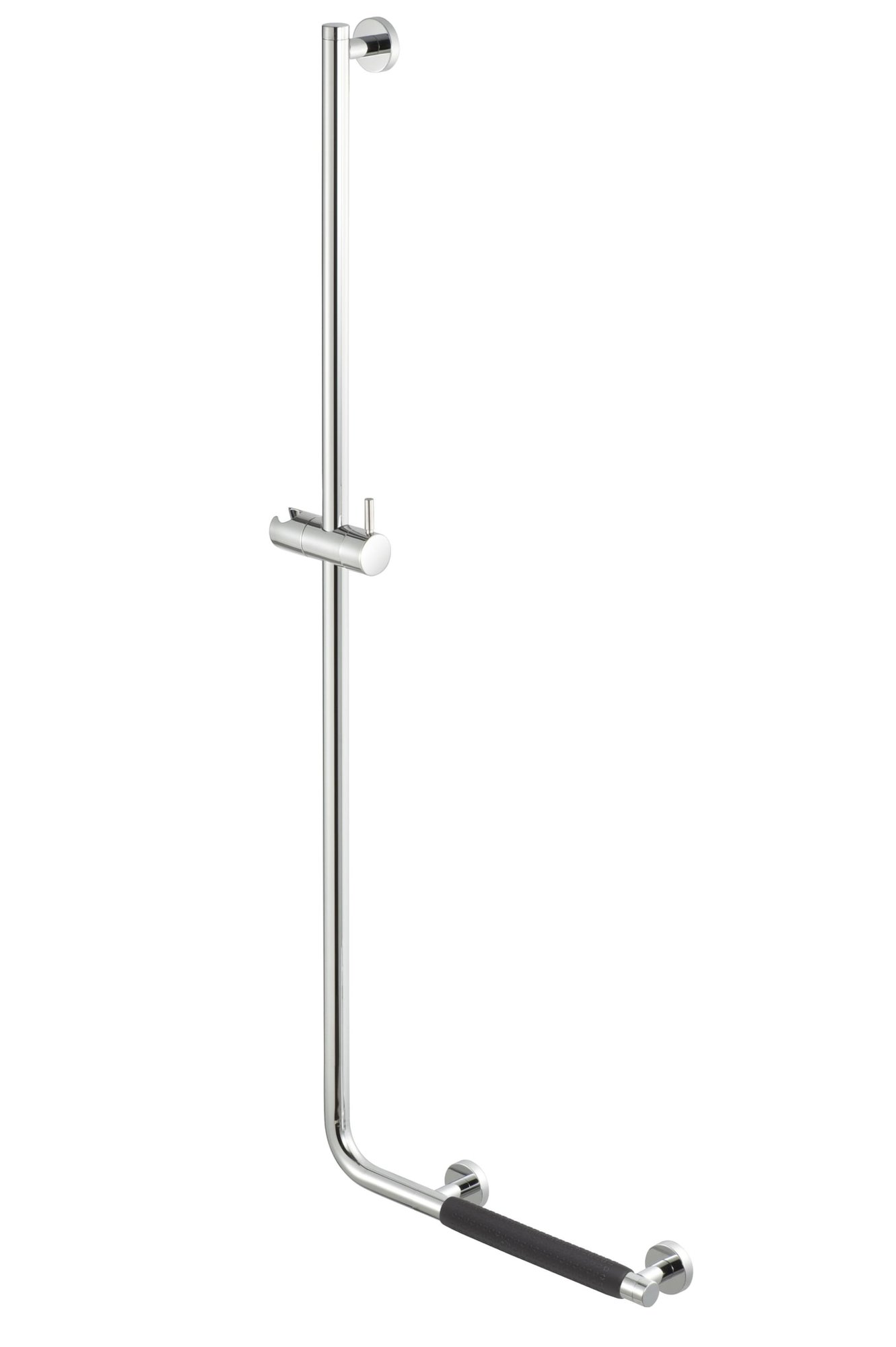 Comfort & Safety Douchestang met wandbeugel Chroom - Links