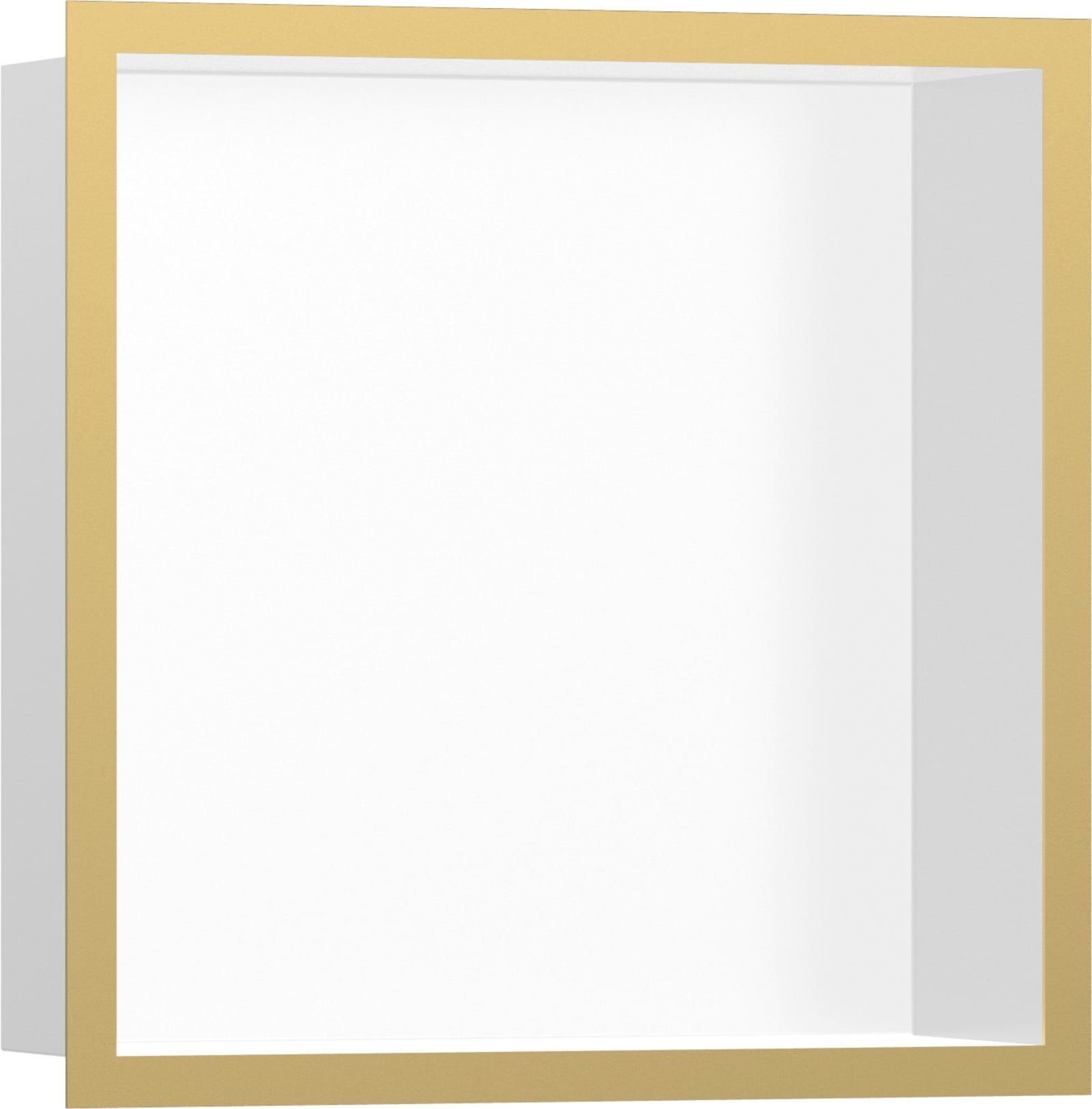 Hansgrohe XtraStoris Individual wandbox wit met designframe 300/300/100 Polished Gold Optic