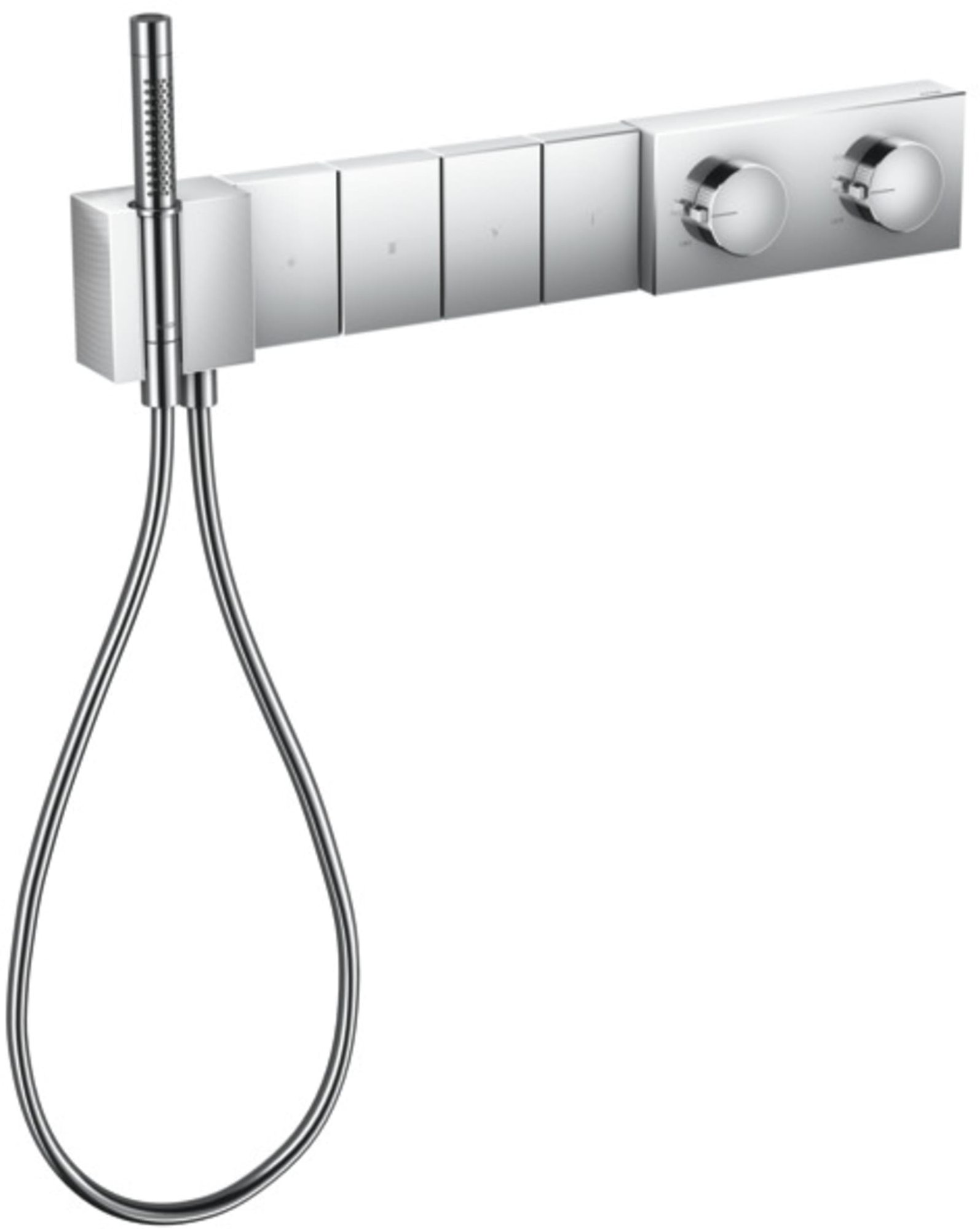 AXOR, Douchethermostaatmodule, Edge, select, 4 functies, chroom / diamant cut