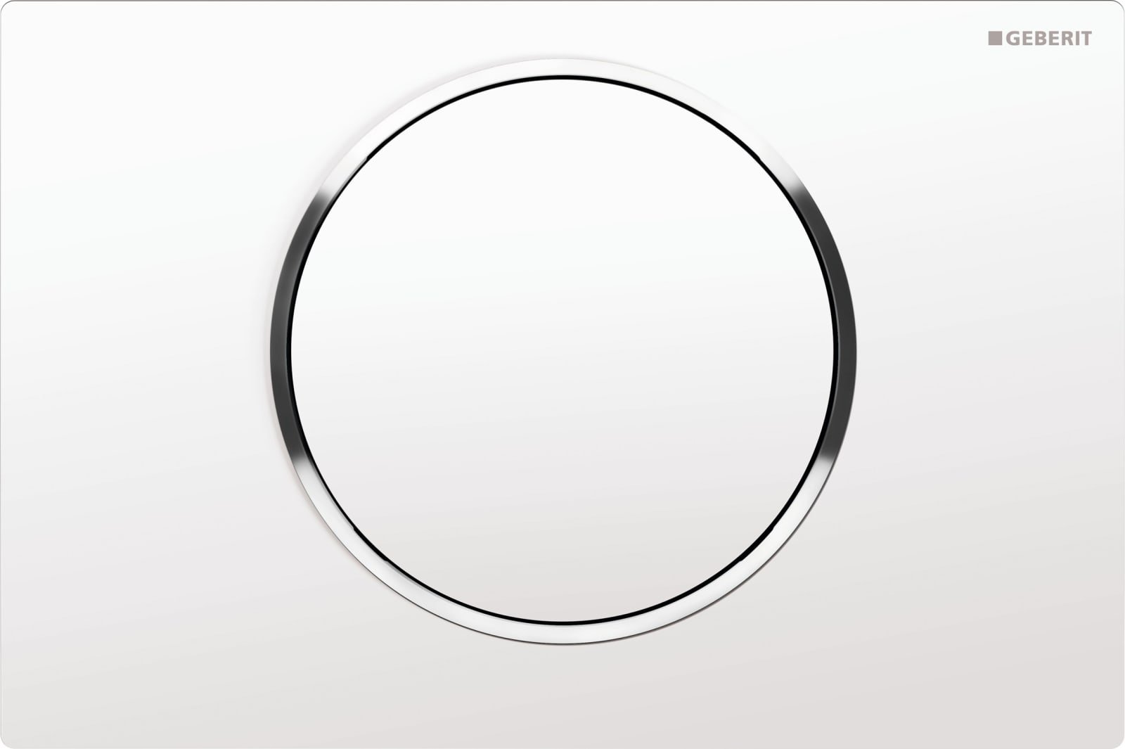 GEBERIT SIGMA10,BEDIENINGSPLAAT,2-TOETS,ROUND,WIT/GLANSCHROOM/WIT