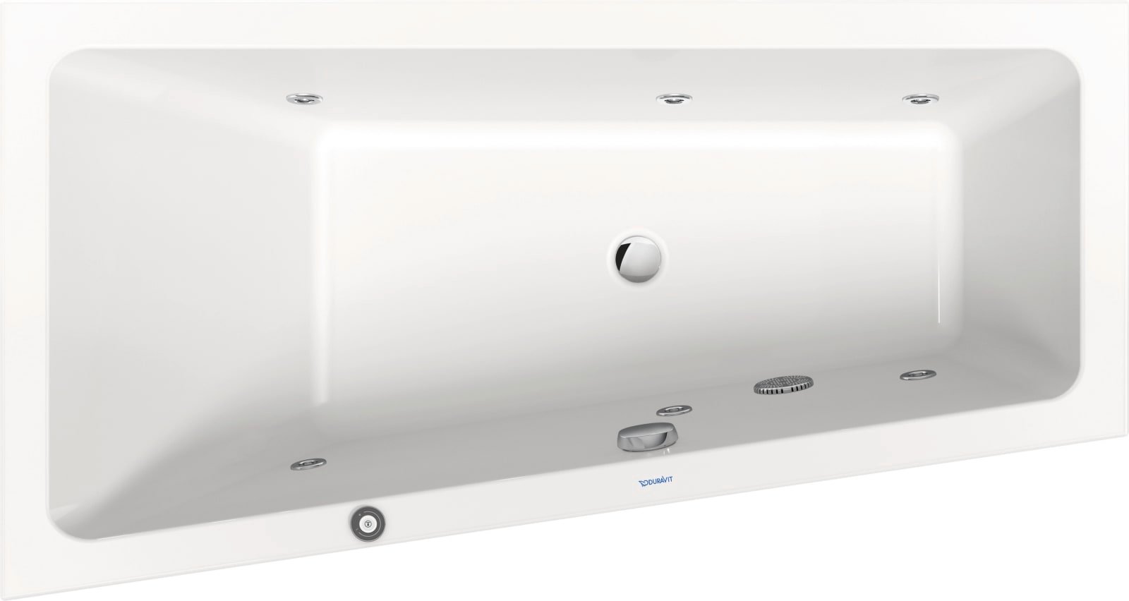 Duravit Duravit No.1 Whirlbad  1500x800 mm Wit, Jet Project, Inbouw, materiaal: Sanitair acryl, trapeziumvormig, aantal rugsteunen: