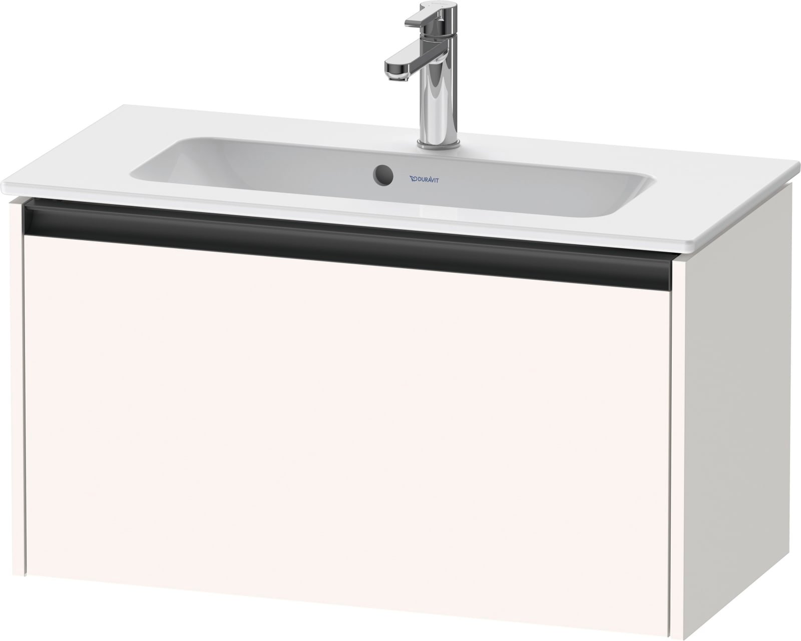 Duravit Ketho.2 Wastafelonderbouw hangend, compact, Wit Supermat, rechthoekig, aantal grote lades: 1 – K25056084840000