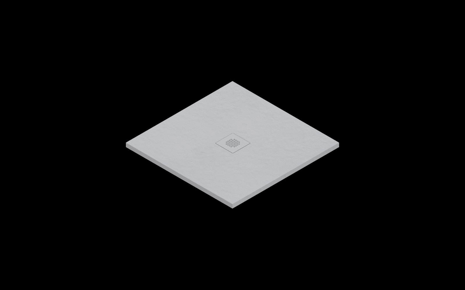 Catalano H3 Solid surface DOUCHEBAK 80X80 Satin Cement