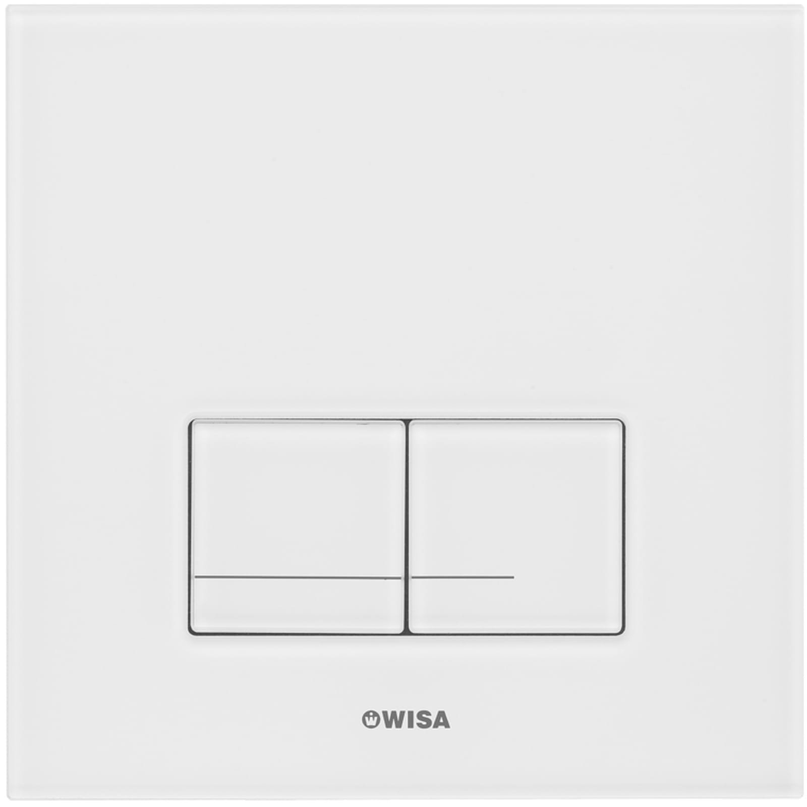 Wisa XS Delos, bedieningsplaat mechanisch, tweeknops, hxbxl 8x160x160mm, wit