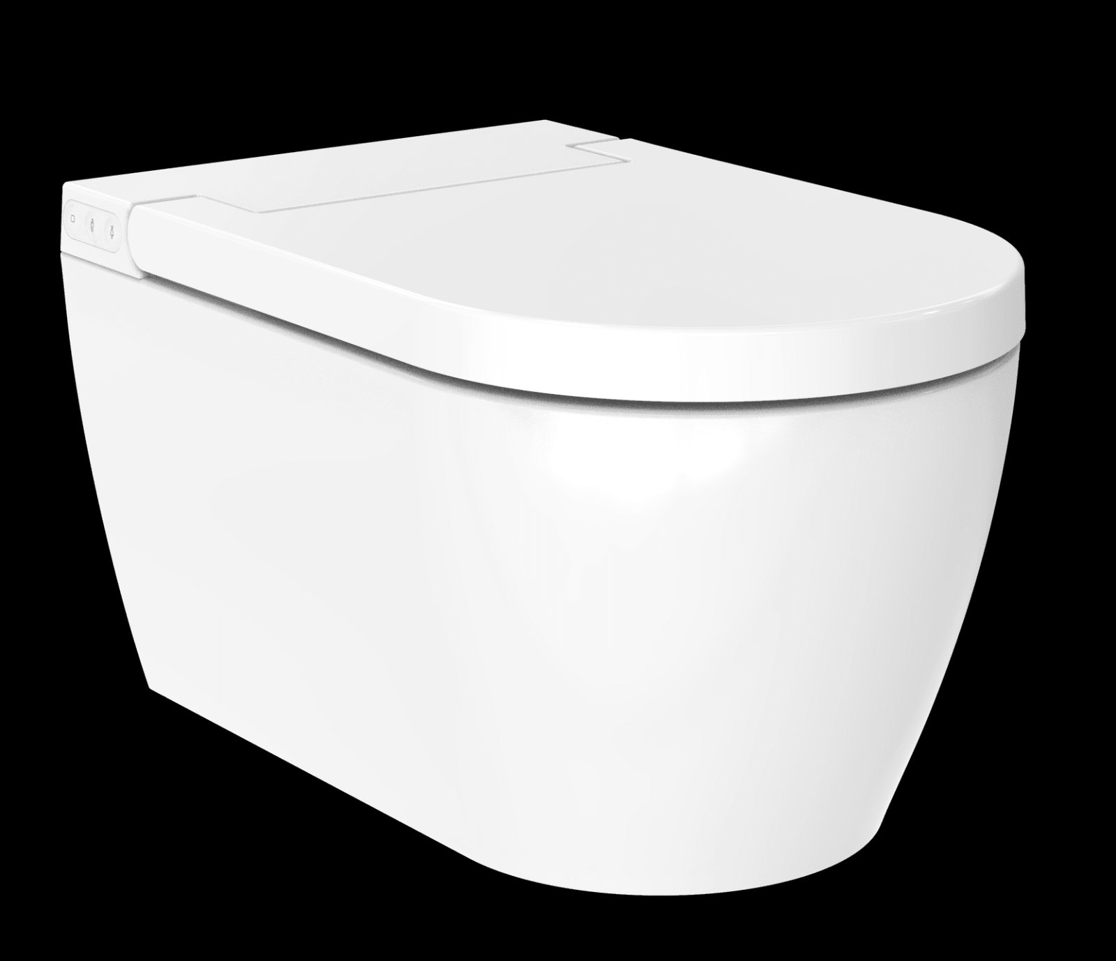 RAPOWASH BASIC 2.0 DOUCHE WC WIT inclusief bidet en lady wash, massagestraal, nachtverlichting, round flush en ontkalkingsfunctie