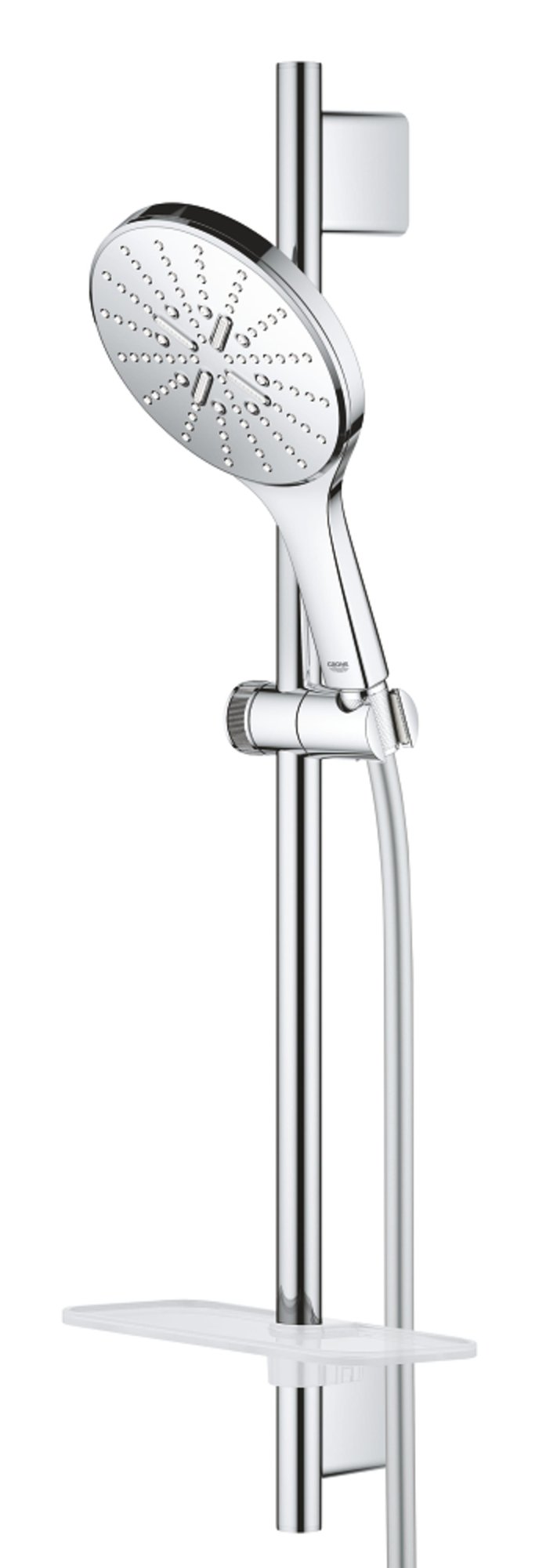 Grohe Rainshower SmartActive, Glijstangcombinatie, 600mm, 1750mm doucheslang, 150mm handdouche, met zeepschaal, chroom