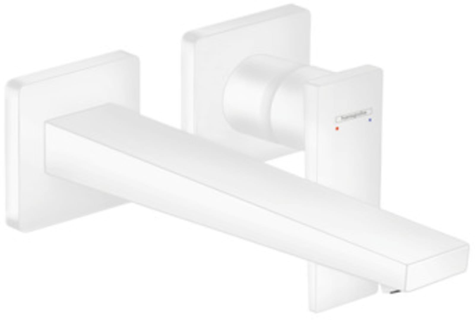 Hansgrohe, Wastafelmengkraan, Metropol, 2-gats, mat wit