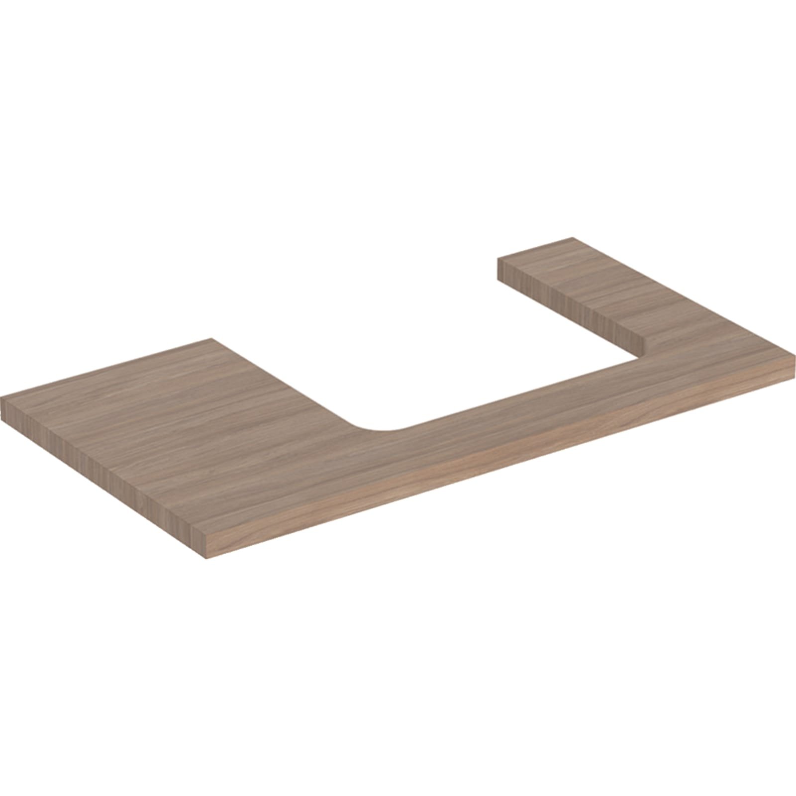 Geberit ONE wastafelblad voor opzetwastafel rechts 90cm eiken