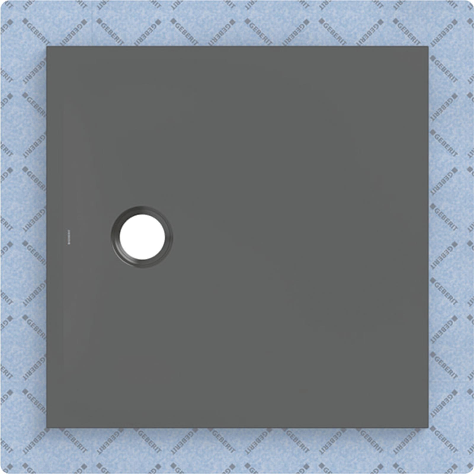 Geberit CleanFloor30 geïntegreerd 80x80cm afdichtingsvlies Grafiet