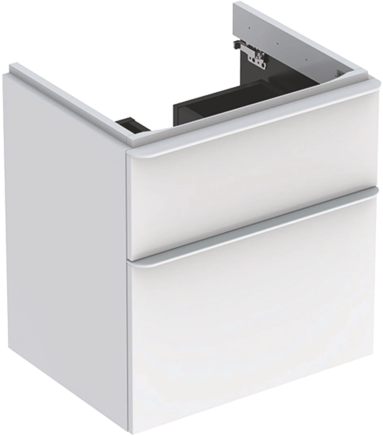 Geberit Smyle, Wastafelonderbouwkast, vierkant, 2x lade, spaanplaat, 617 x 584 x 470mm (HxBxD), wit