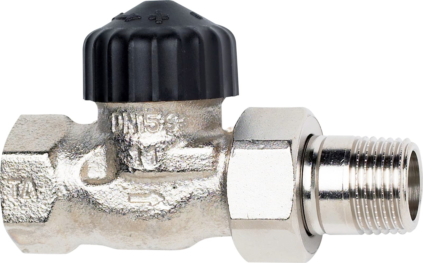 Heimeier Standaard thermostatische radiatorkraan met vaste Kv waarde 1/2" Recht. T.b.v. M30 kop