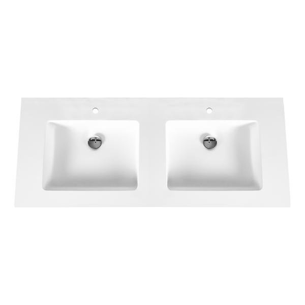 ALONI SOLID SURFACE DUBBELE WASTAFEL (160CM) - WIT