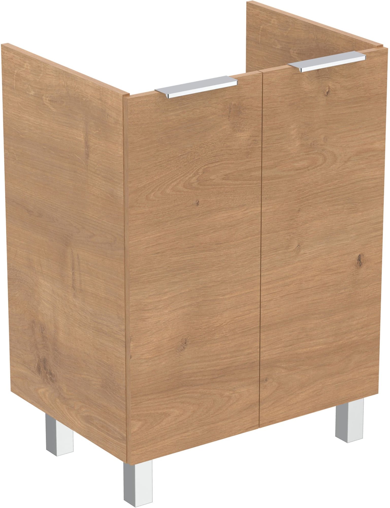 TIEMPO | WASTAFELMEUBEL 600X440X825 MM LICHT EIKEN, 2 DEUREN