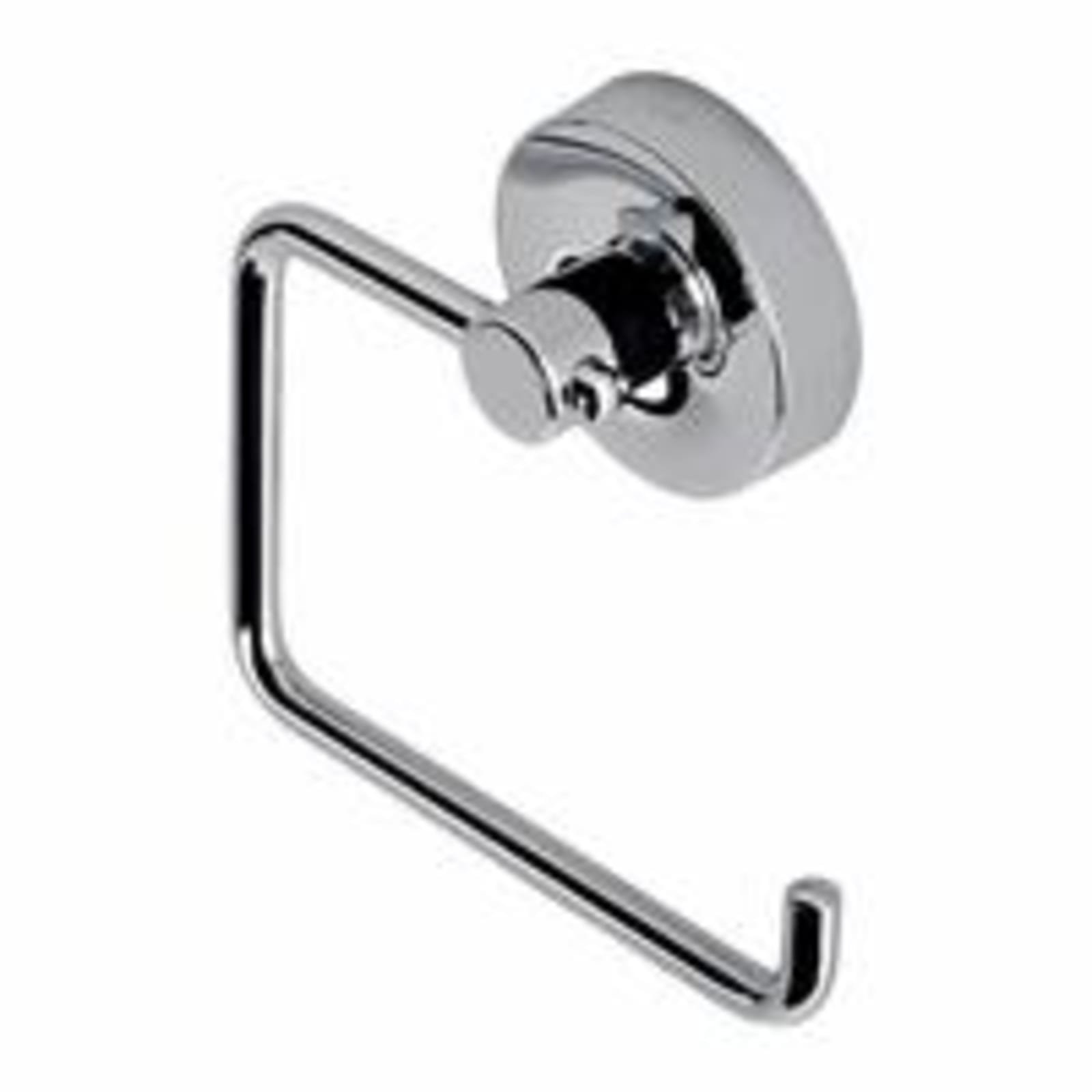 Geesa Luna toiletrolhouder, rond staf, ronde afdekrozet, zonder klep, hxdxl 115x36x130mm, chroom