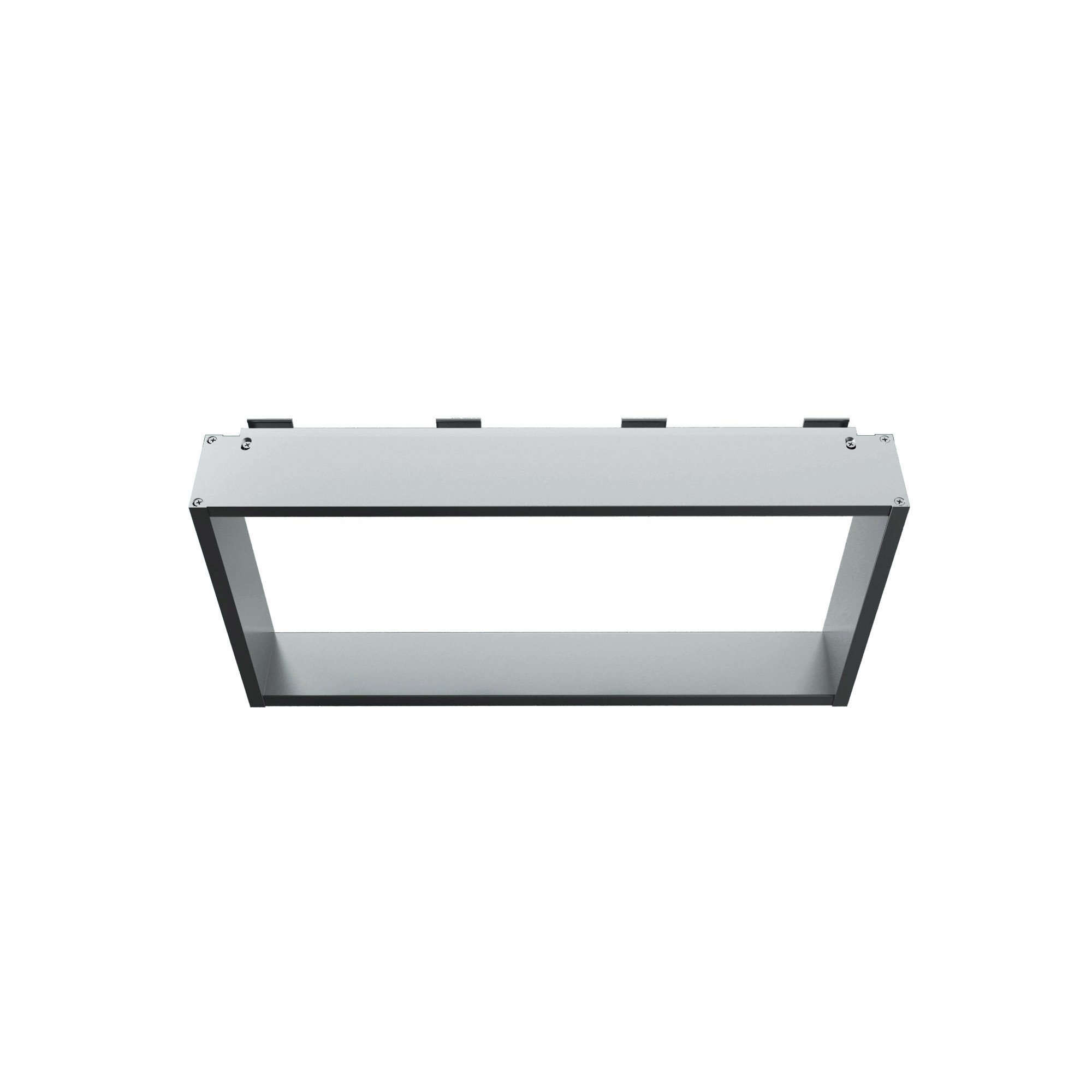 OPBOUWNIS VOOR DOUCHEWAND - 4 HANDDOEKHAKEN - ALUMINIUM - 60X30X8 CM - GLANZEND ALUMINIUM