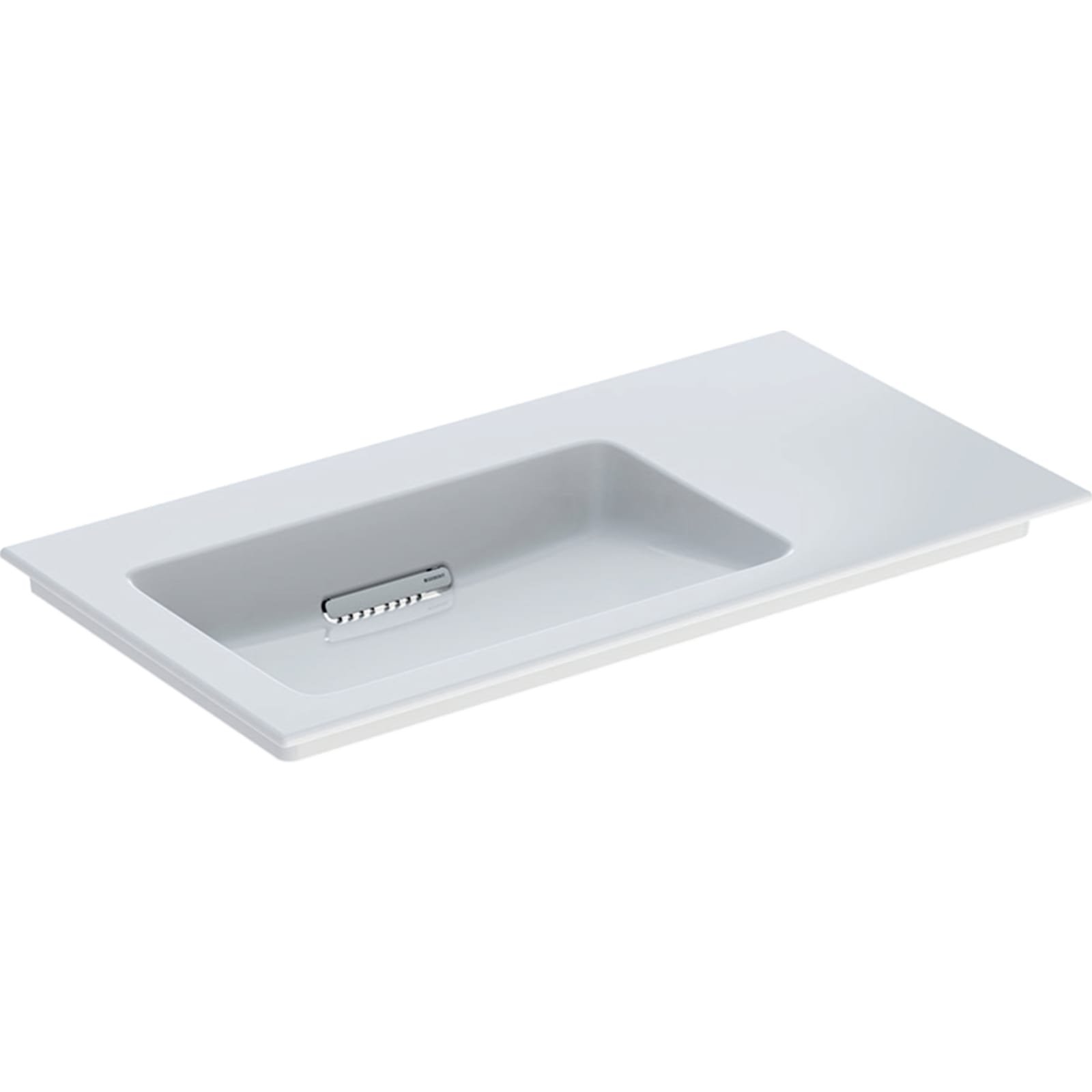 Geberit One meubelwastafel afvoer horizontaal afleg rechts 90x48cm zonde r kraang