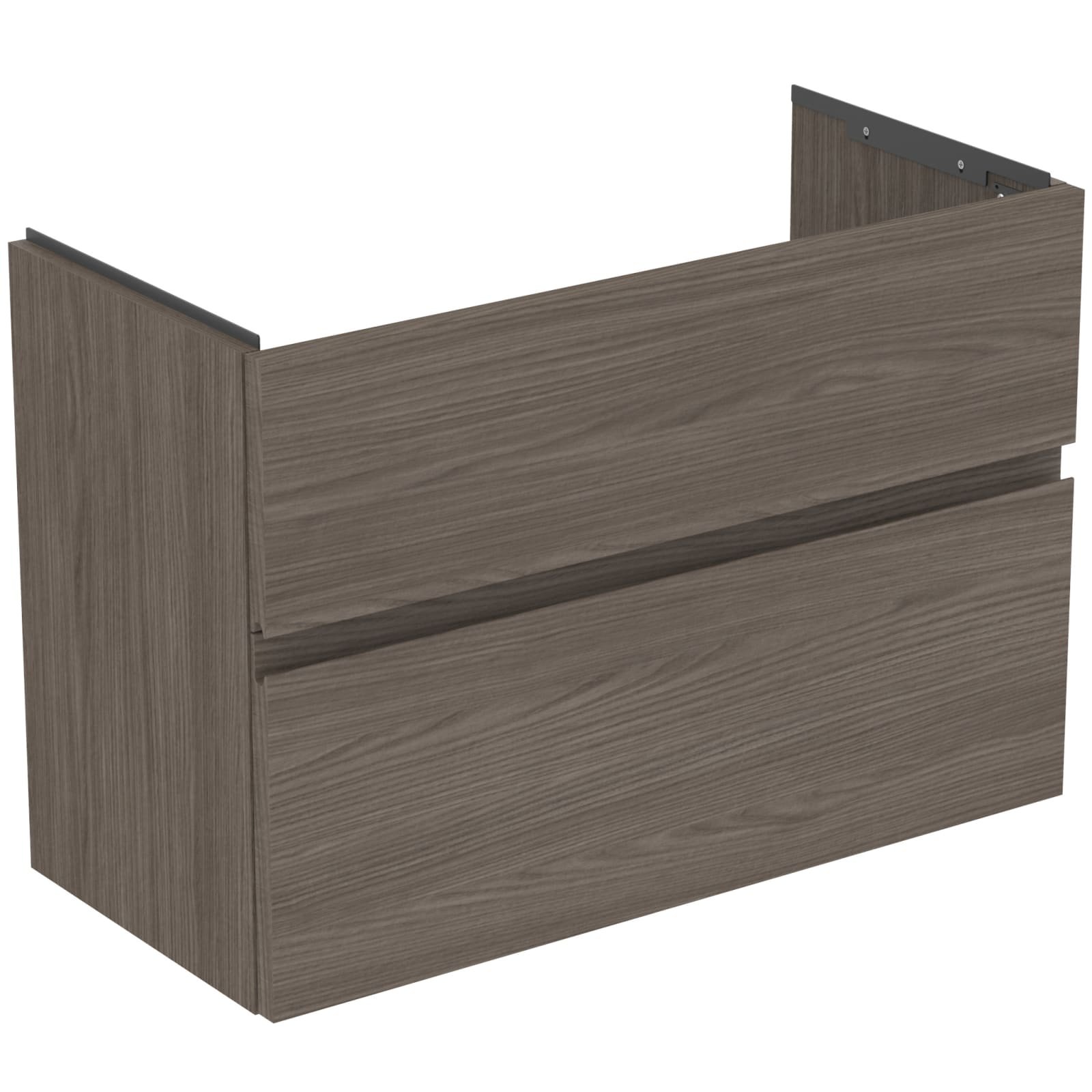FINESSE | WASTAFELMEUBEL 800X375X550 MM DARK ELM, 2 LADEN