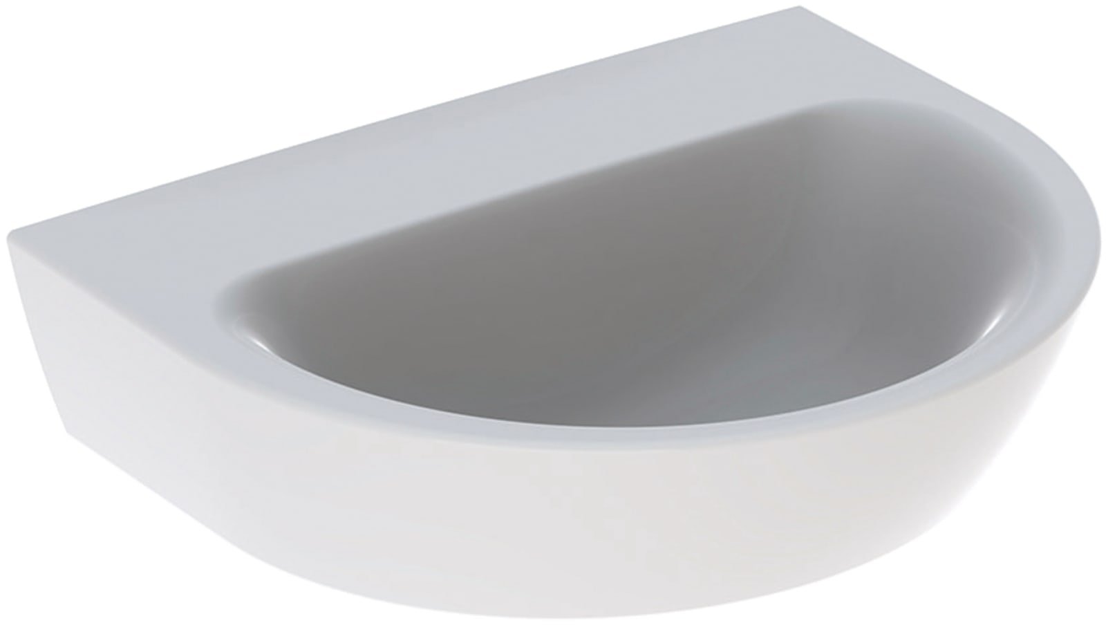 Geberit Renova, Wastafel, rond, 1x waskom, keramiek, 550 x 450 x 188mm (BxDxH), wit