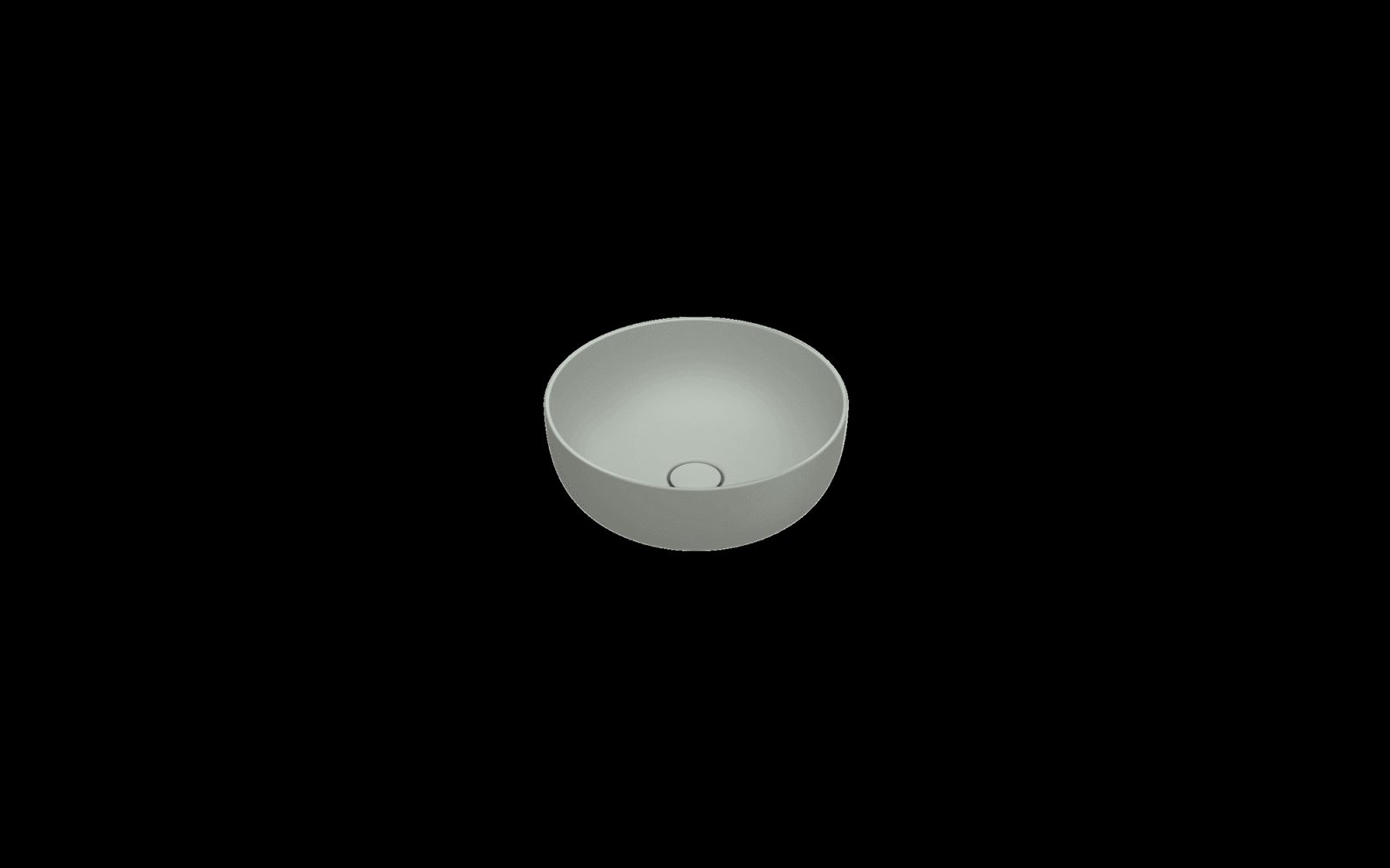 Catalano Sfera rond waskom, antibacterieel, zonder overloop. 42 cm dia er, h16 cm. Mat acqua