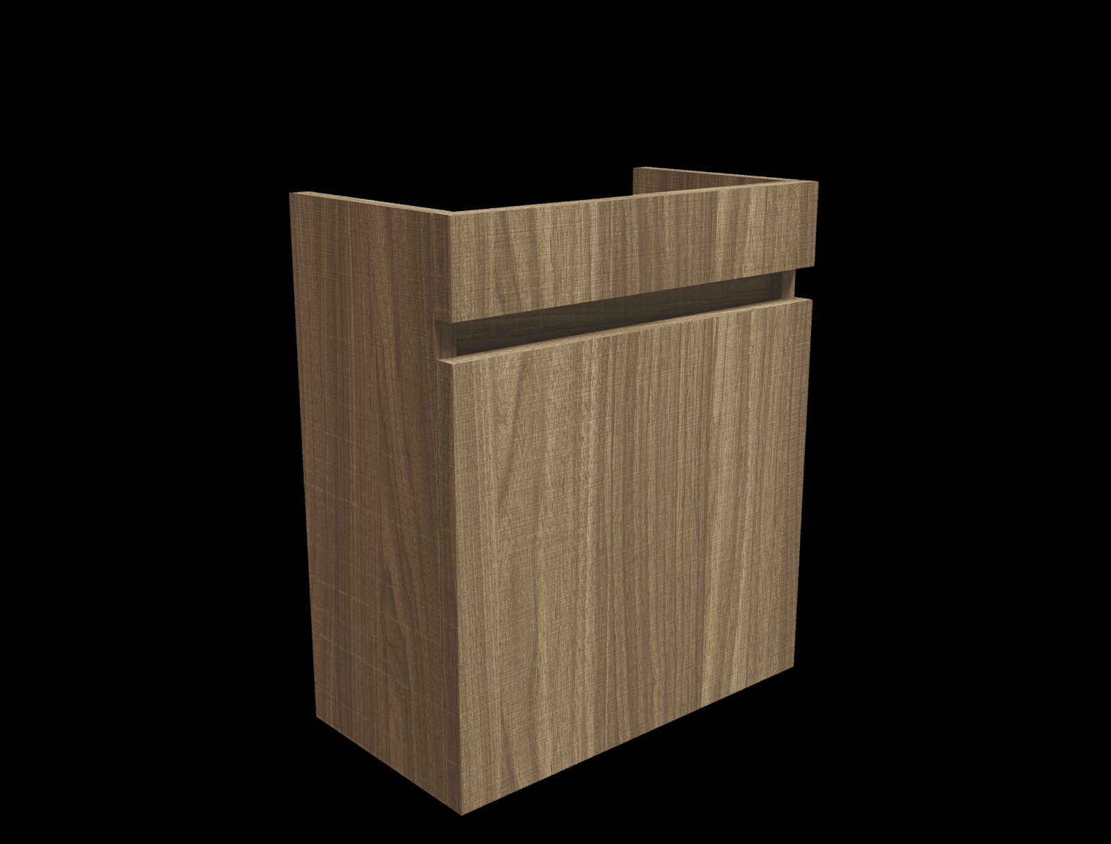 Blue Label Mette onderkast, 1x deur, links en rechts te monteren, greeplijst in kleur meubel 40cm brandy 50x40x22 (hxbxd)