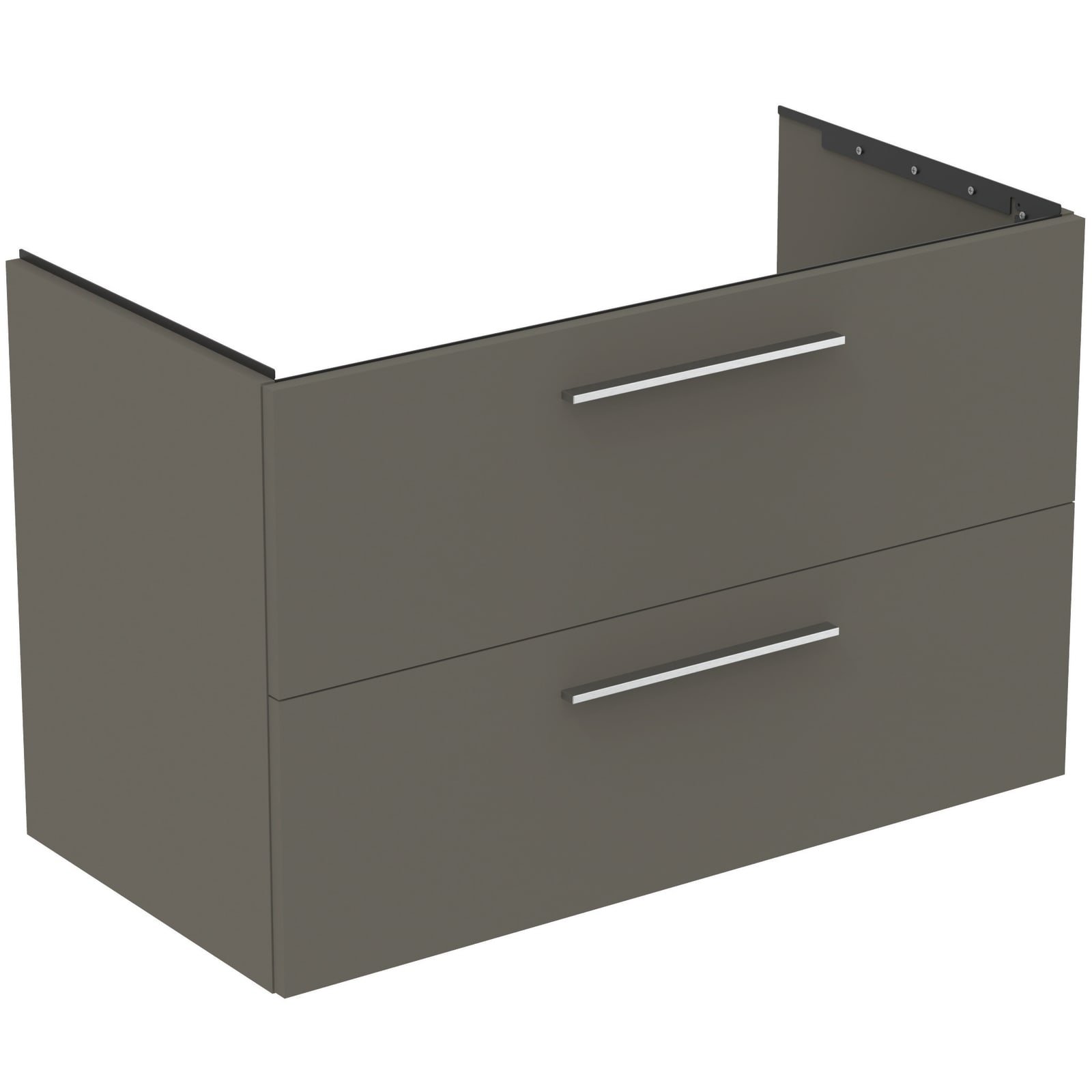 I.LIFE B | WASTAFELMEUBEL 1000X505X630 MM MAT QUARTZ GRIJS, 2 LADEN