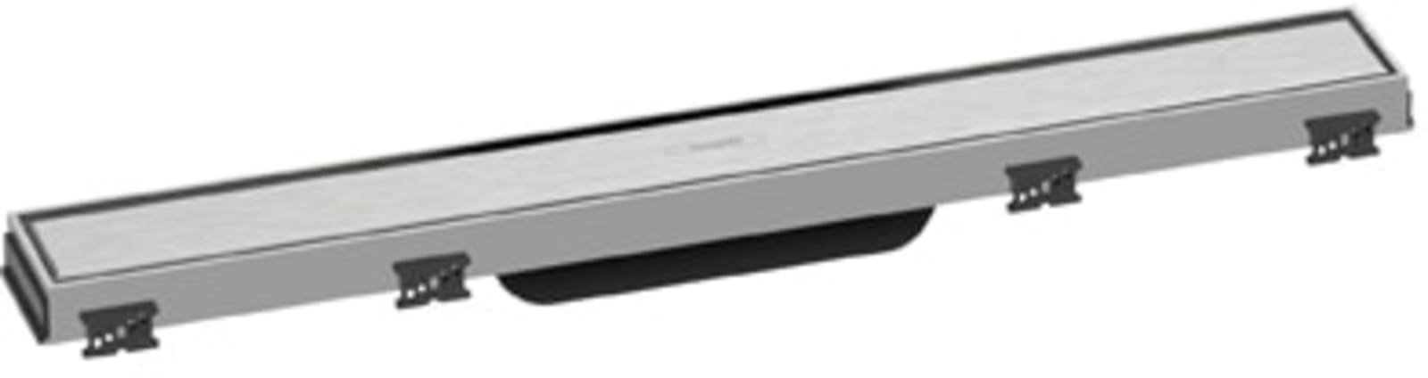Hansgrohe RainDrain Match rechte douchegoot 600 met in hoogte verstelbaar frame Brushed Stainless Steel