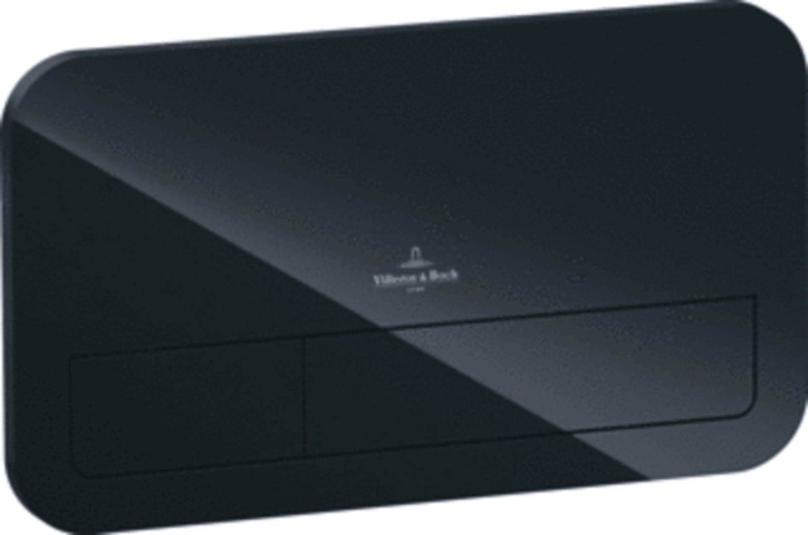 Villeroy & Boch, ViConnect M200 glazen bedieningsplaat. Met dubbele spoeling. Kleur glans zwart