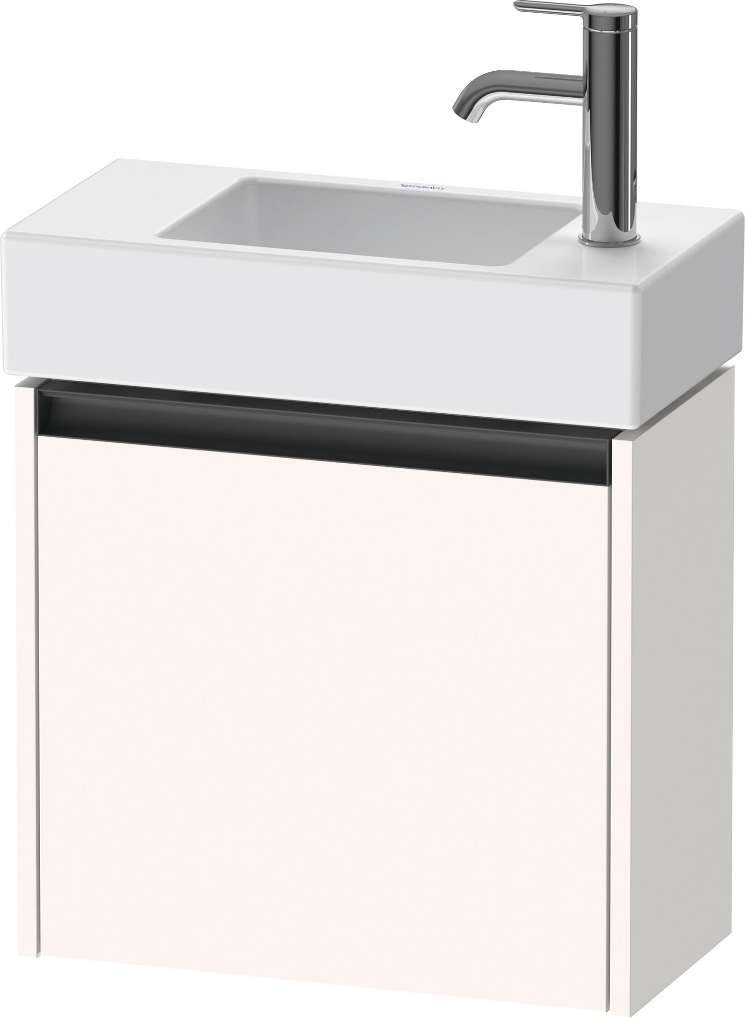 Duravit Ketho.2 Wastafelonderbouw hangend, Wit Supermat, rechthoekig, aantal deuren: 1 – K25072R84840000