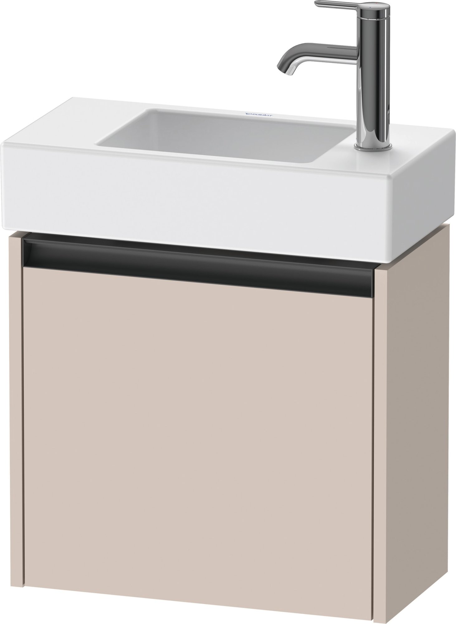 Duravit Ketho.2 Wastafelonderbouw hangend, Taupe Mat, rechthoekig, aantal deuren: 1 – K25072R91910000