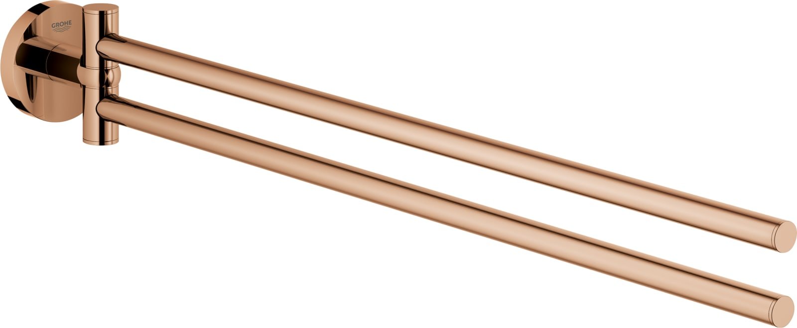 Grohe Essentials, Handdoekhouder, rond, wand, 2-lids, 1-gats, 439mm functioneel, warm sunset