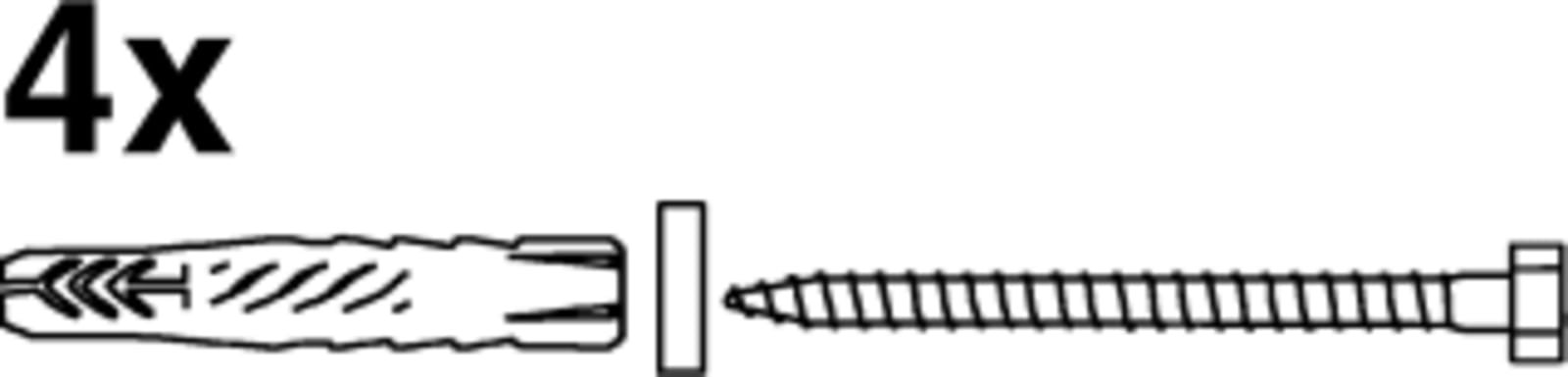 Linido bevestigingsset tbv wandbeugel