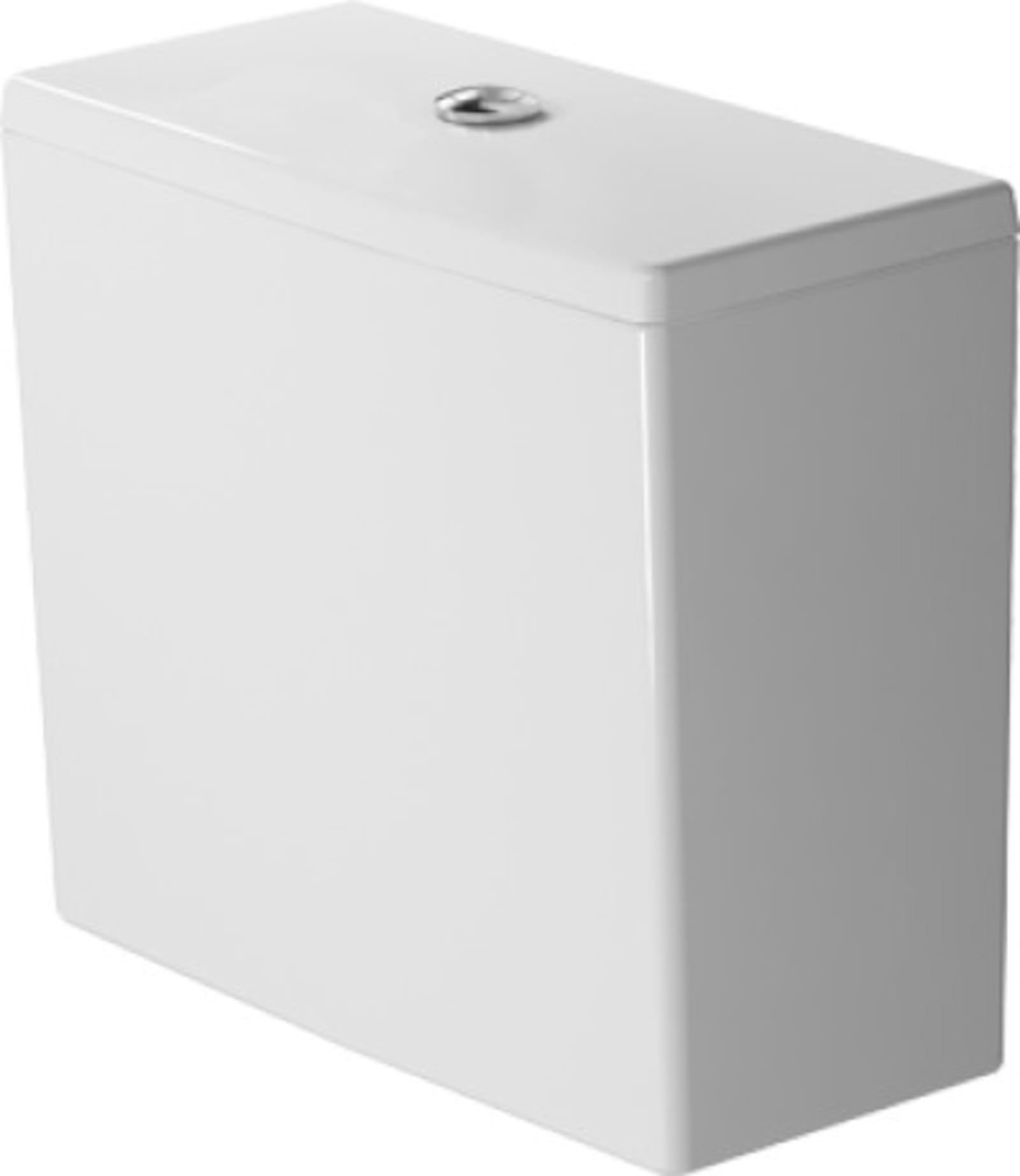 Duravit reservoir EWL klasse 2 6/3 L voor achteronderaansluiting links met binnenwerk Dual-Flush, chroom wit