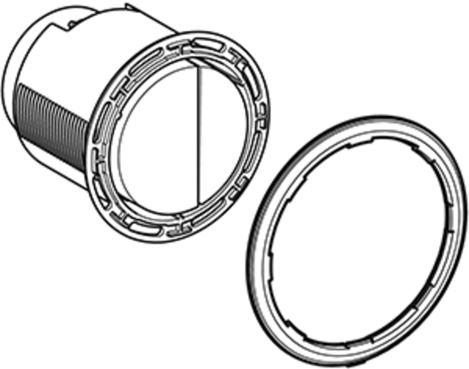 Geberit Drukker, voor Geberit afstandsbediening type 10, pneumatisch, voor 2-toe