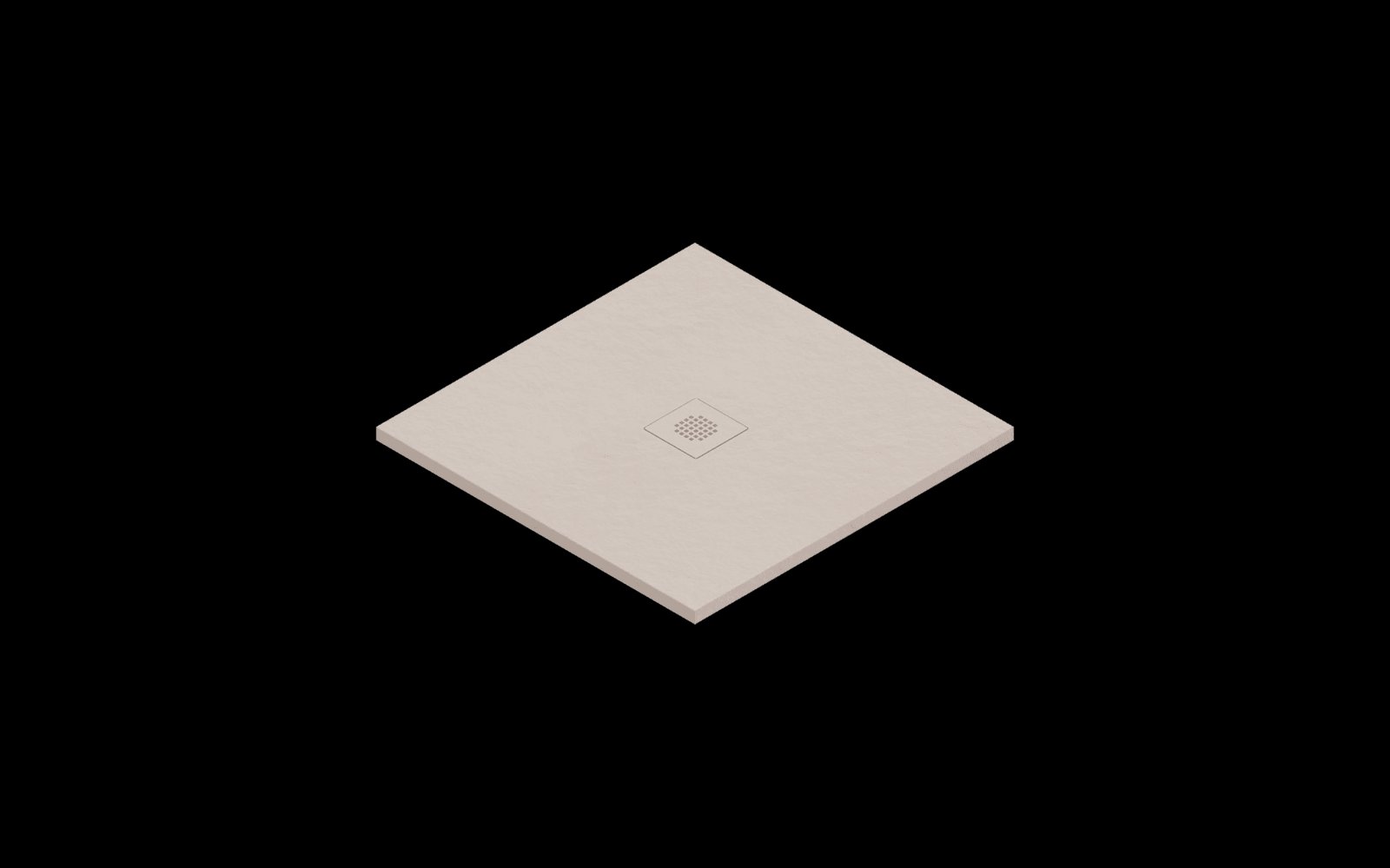 Catalano H3 Solid surface DOUCHEBAK 80X80 Satin Seta