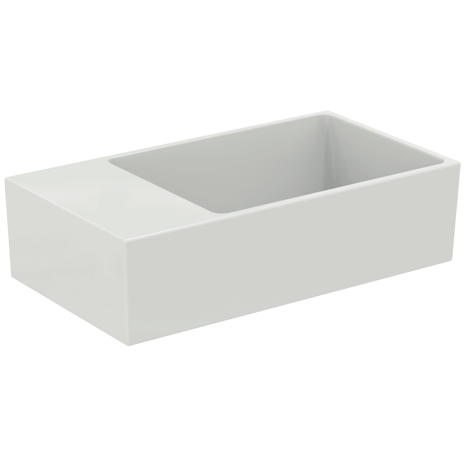 EXTRA | FONTEIN 450X250X150 MM GLANZEND WIT, ZONDER KG, MET OL (LINKS)
