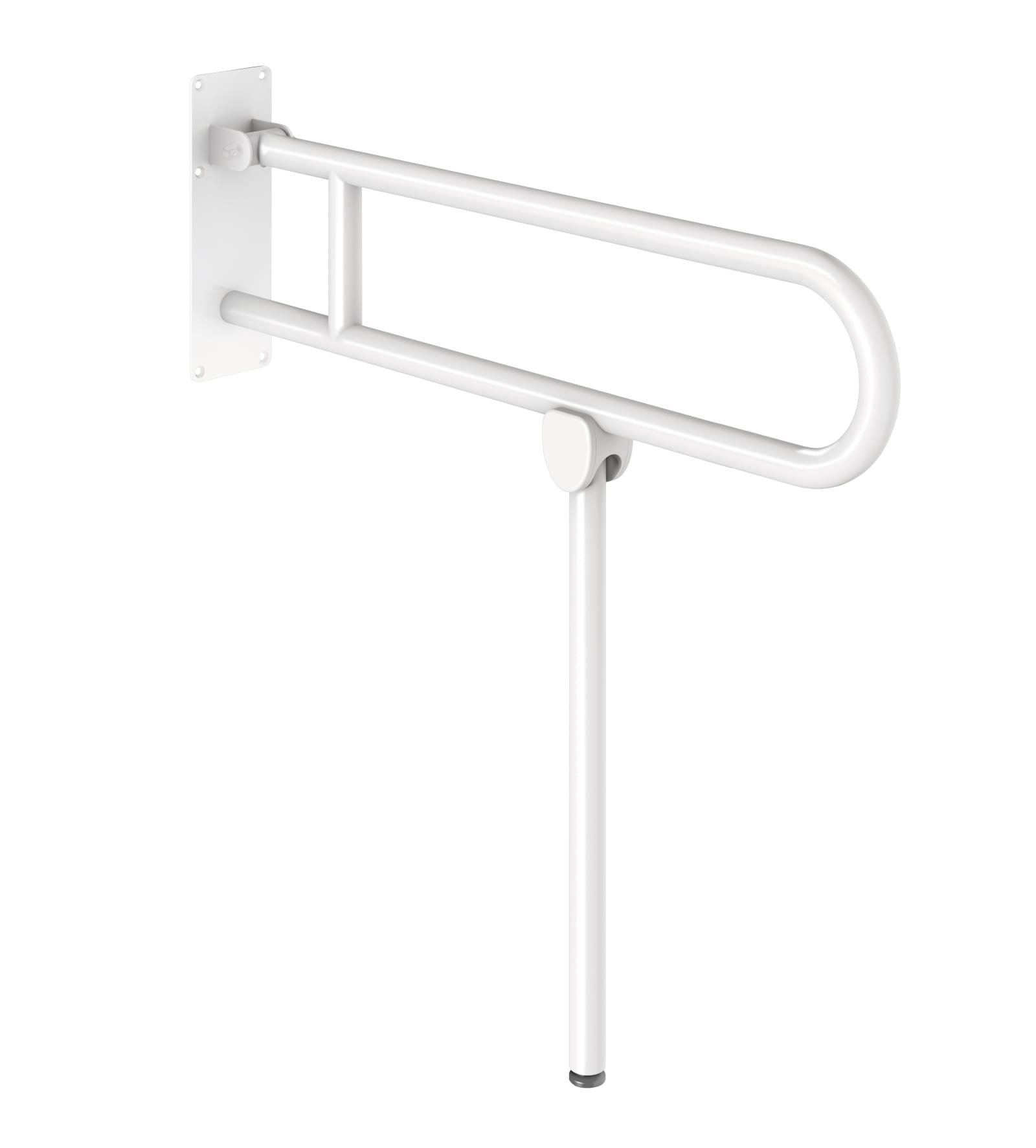 Opklapbare Basic greep met voet Ø32 L.900 wit epoxy
