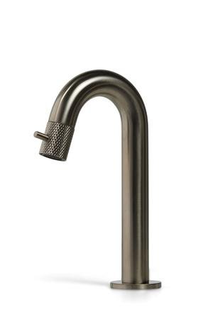 Blue Label Viby facet fonteinkraan laag model, geborsteld nikkel