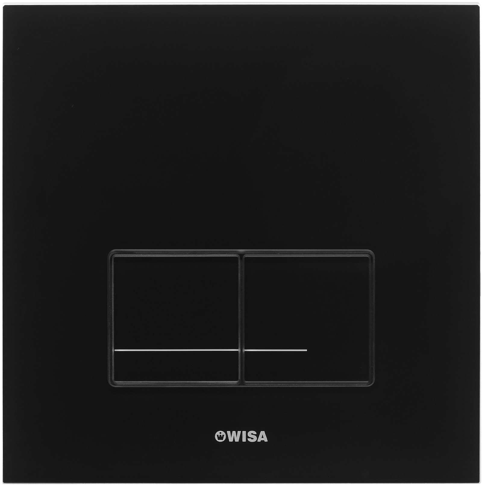 Wisa XS Delos, bedieningsplaat mechanisch, tweeknops, hxbxl 8x160x160mm, zwart