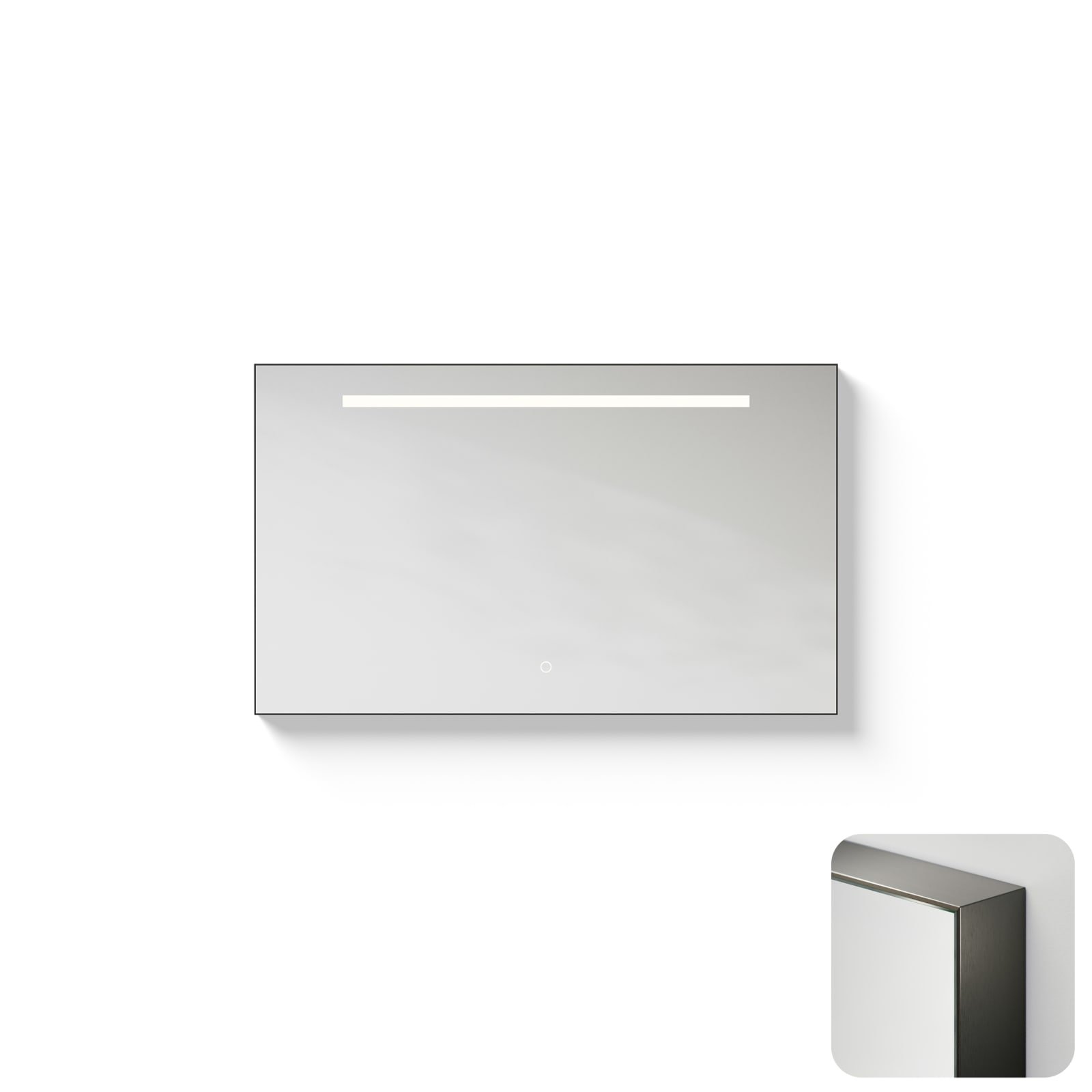 Spiegel Metallic Line Rectangle Br GunMetal 100x60cm verl