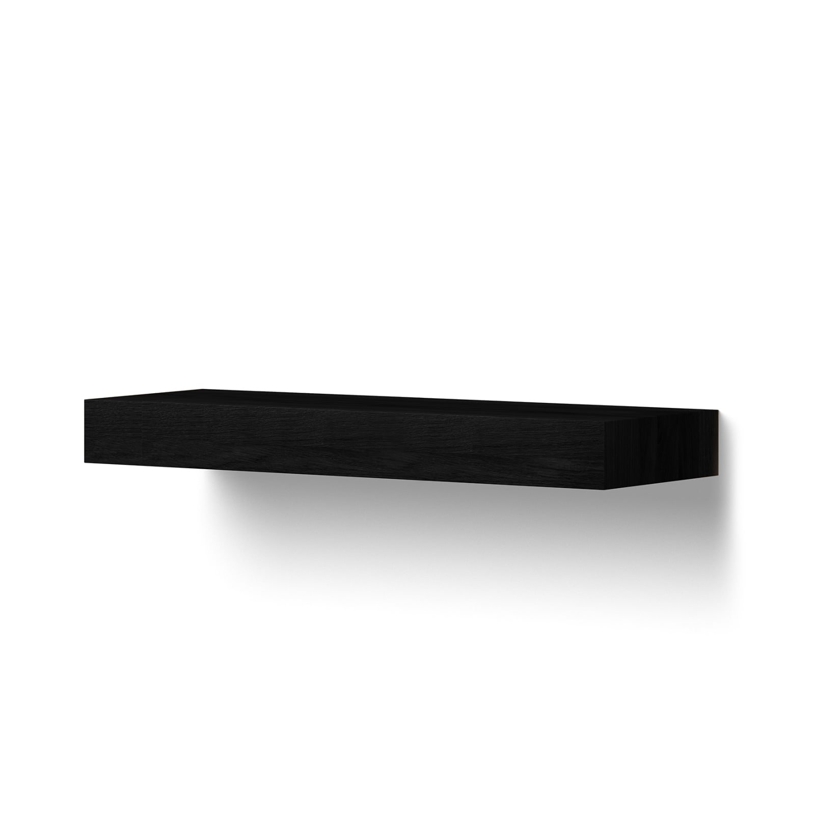 Wooden Mini Base Shelf 70 cm, massief eiken kleur black