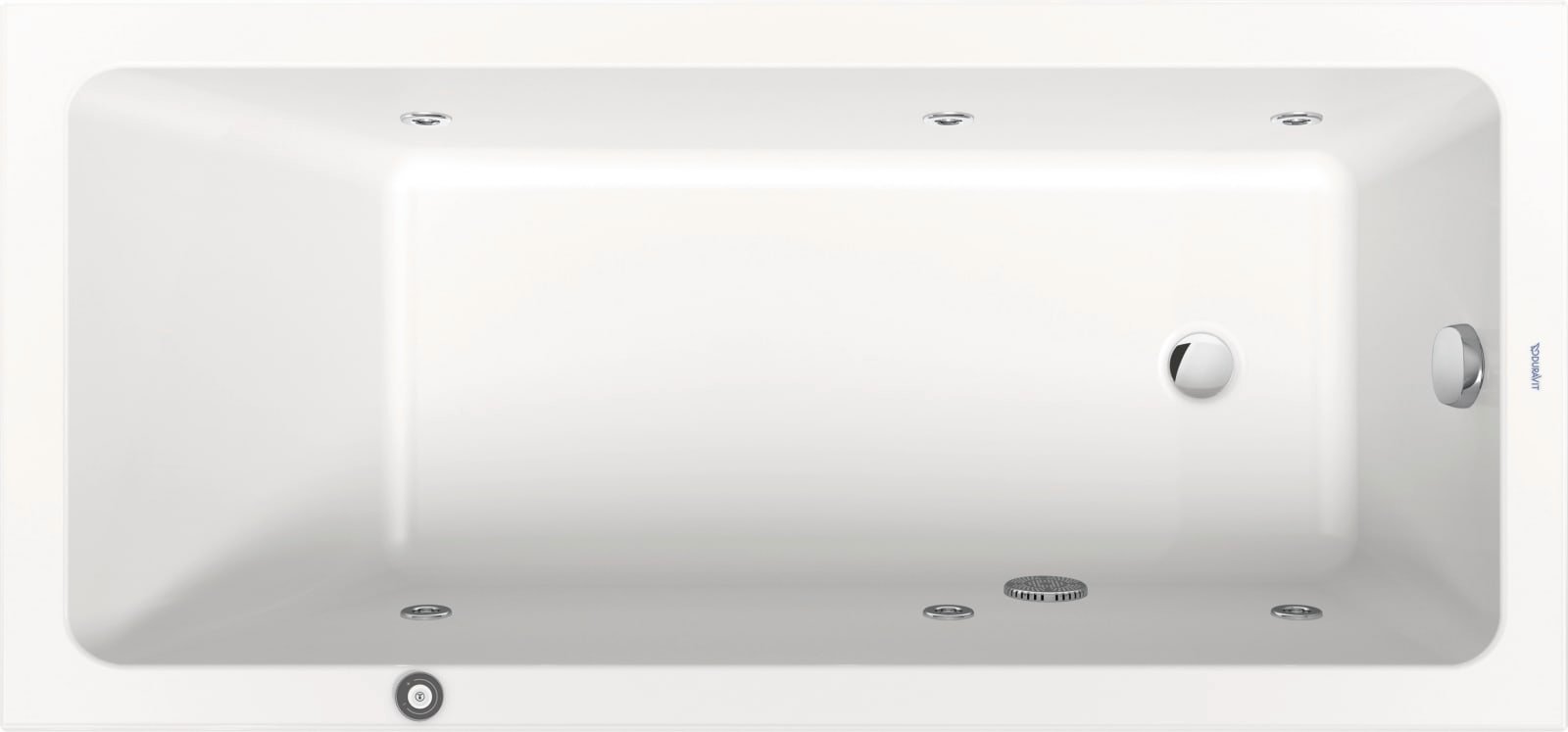 Duravit Duravit No.1 Whirlbad  1500x700 mm Wit, Jet Project, Inbouw, materiaal: Sanitair acryl, rechthoekig, aantal rugsteunen: 1, p